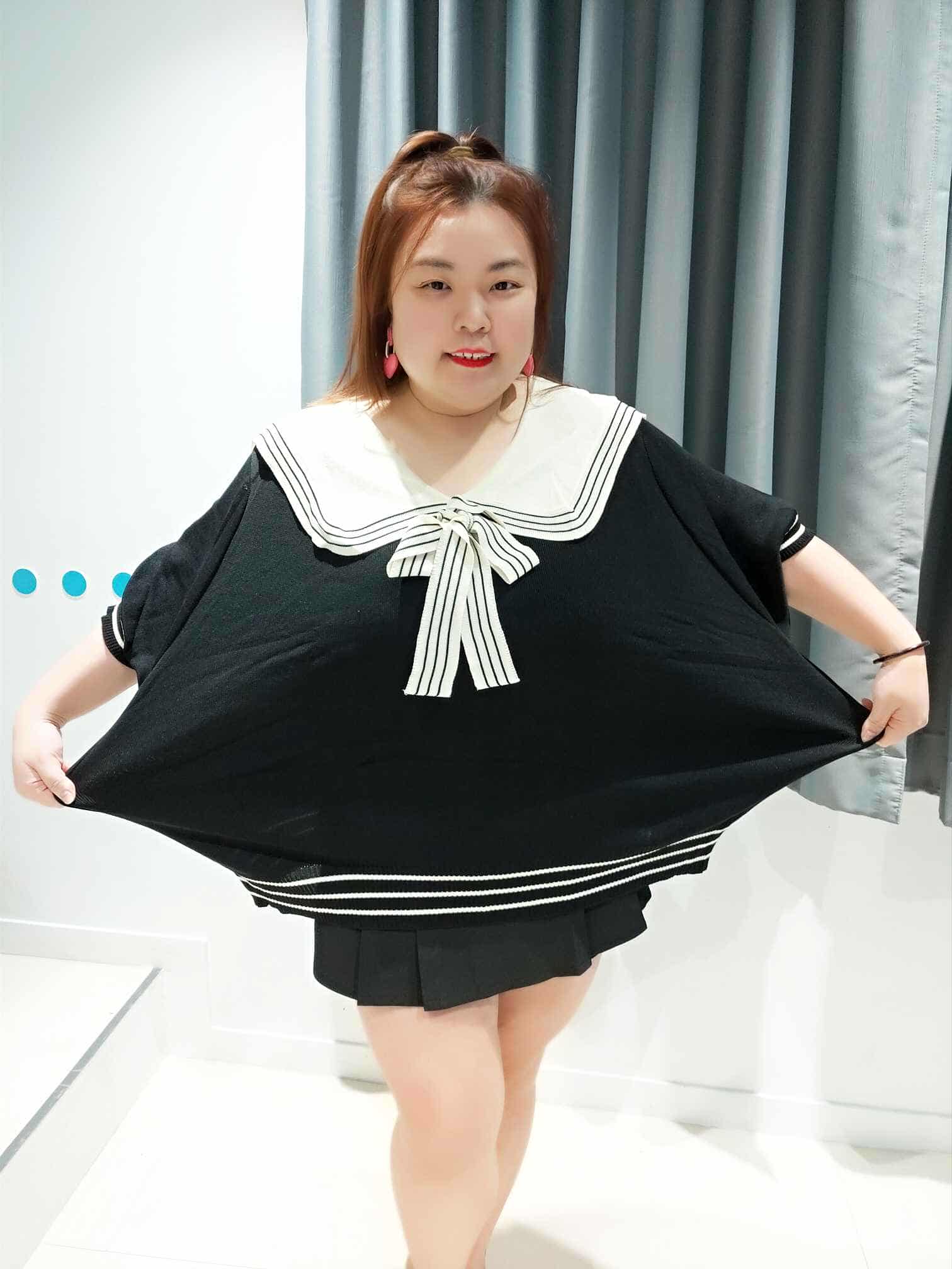 ENC05 YP06(DSA06) 学院风绑带针织上衣