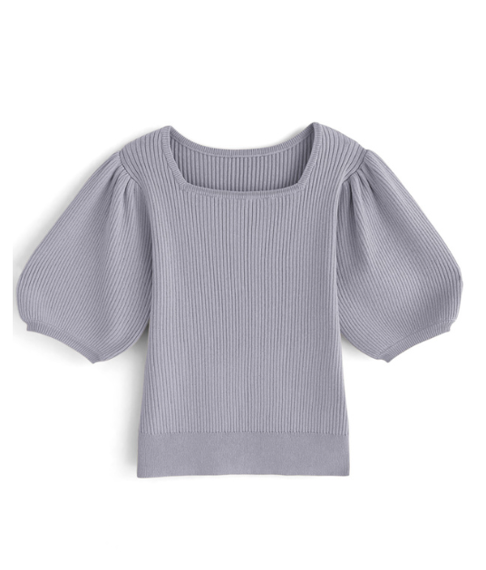 泡泡袖針織上衣 [kz257]