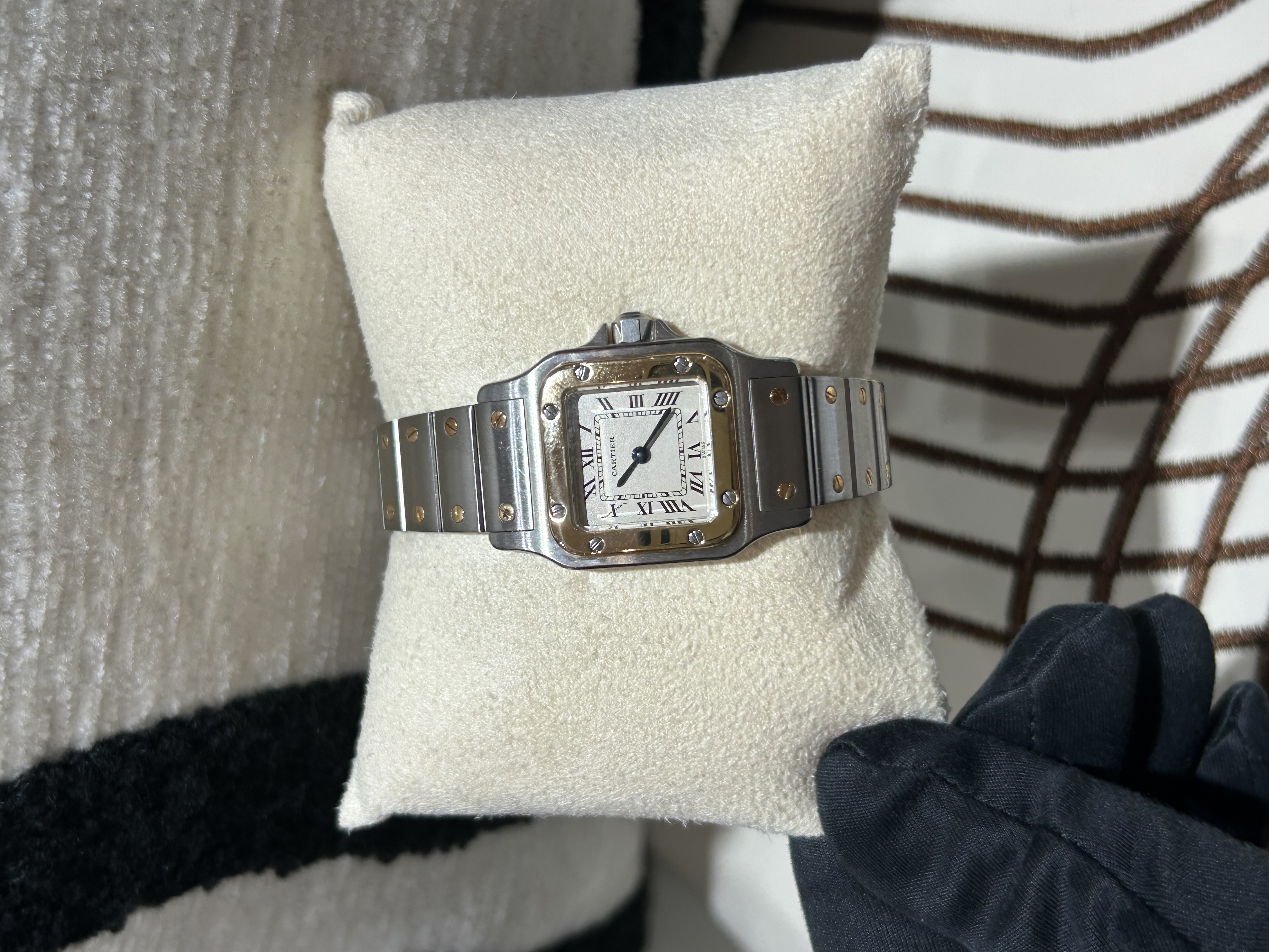 CARTIER SANTOS GALBÉE STAINLESS STEEL QUARTZ WATCH  100%Uathentic, 95%New ✅23維修收據✅Dust bag