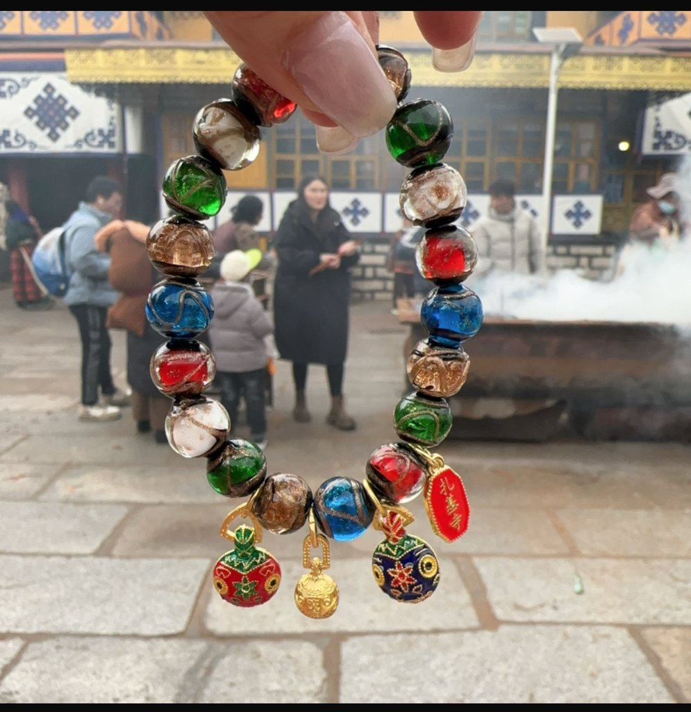 西藏扎基寺  西藏扎基寺招財香灰琉璃手串（已開光）