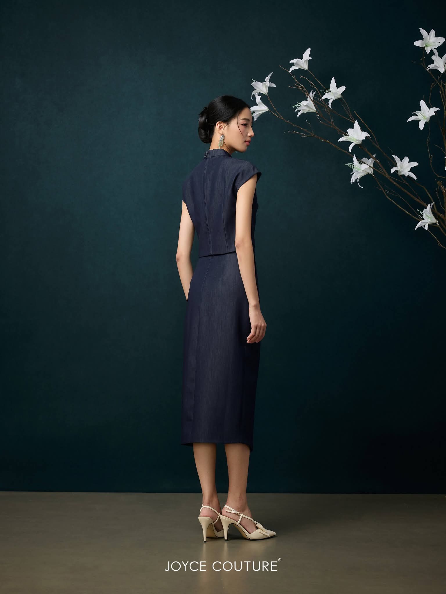 立领不对称下摆旗袍上衣 T0763