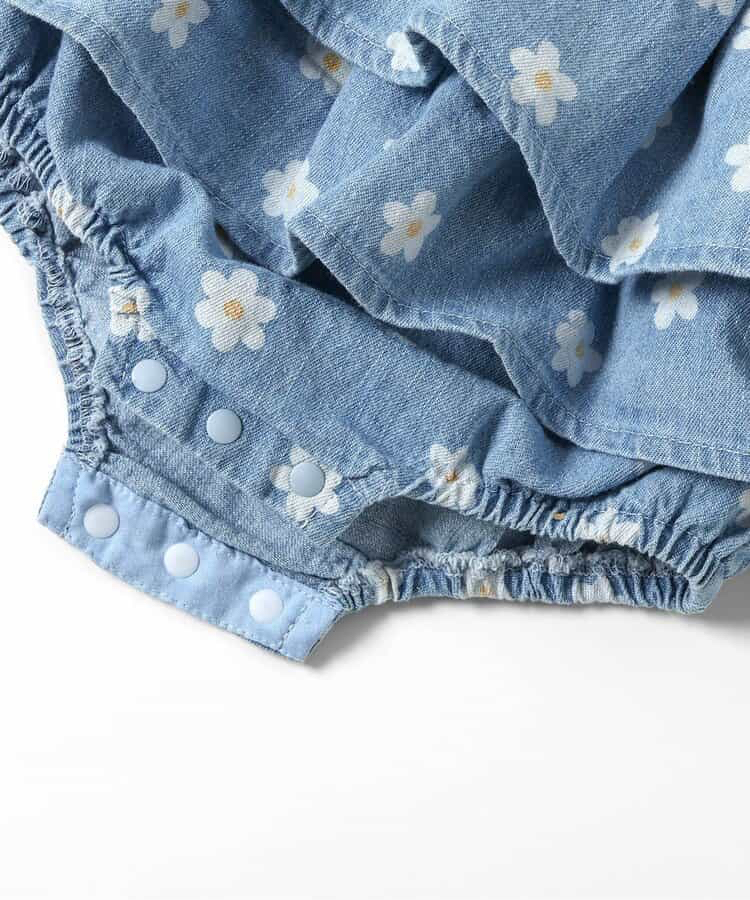 🇯🇵預訂 日本直送🇯🇵Apres les cours兩色花花愛心滿印褶皺吊帶牛仔包屁裙