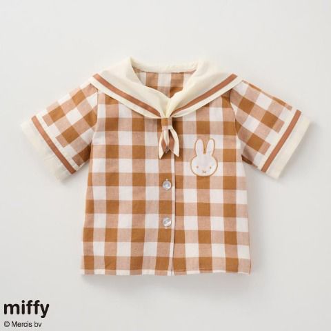 MIFFY BABY KID 小童 水手 格仔 啡色 80/90/95
