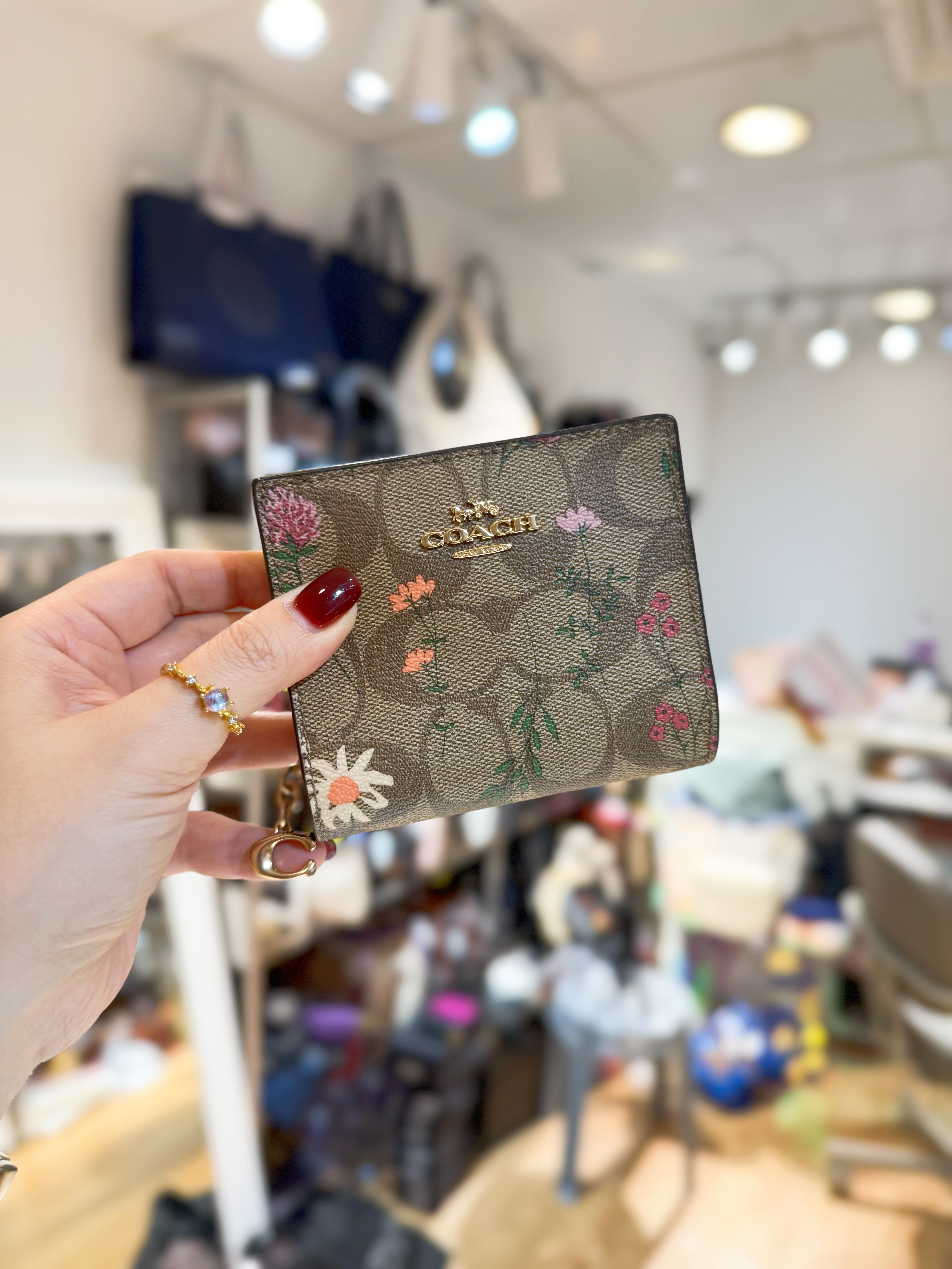 Coach Snap wallet logo/m/floral