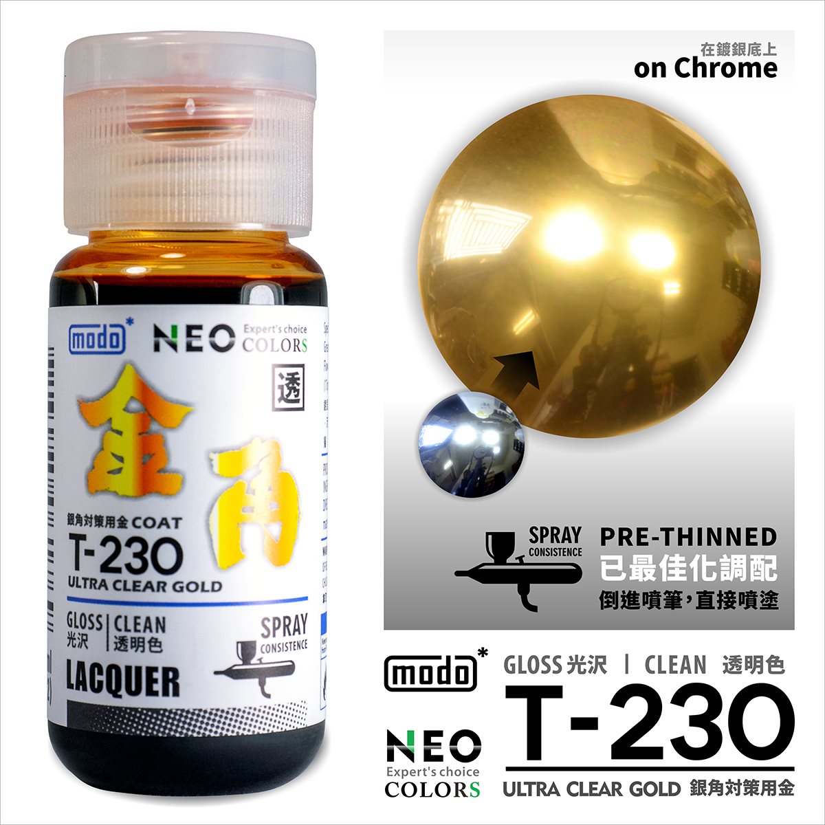 Modo T-角系列 金角 銀角 究極黑 T230-239
