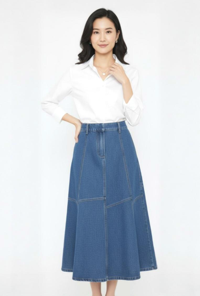 Denim Maxi Skirt
