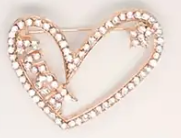 Heart Shape Brooch Pin 
