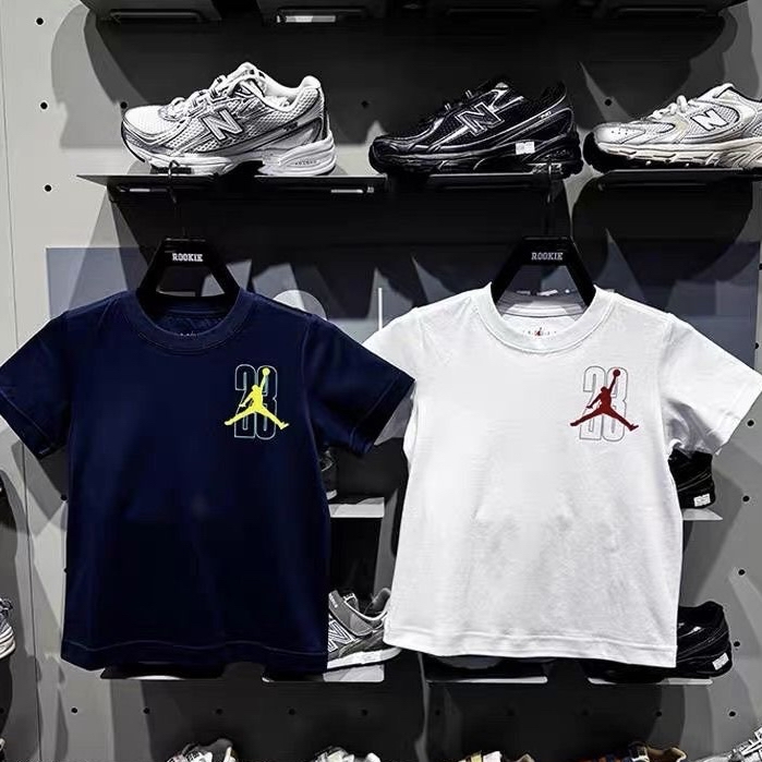 日系2色大小童logo tee 