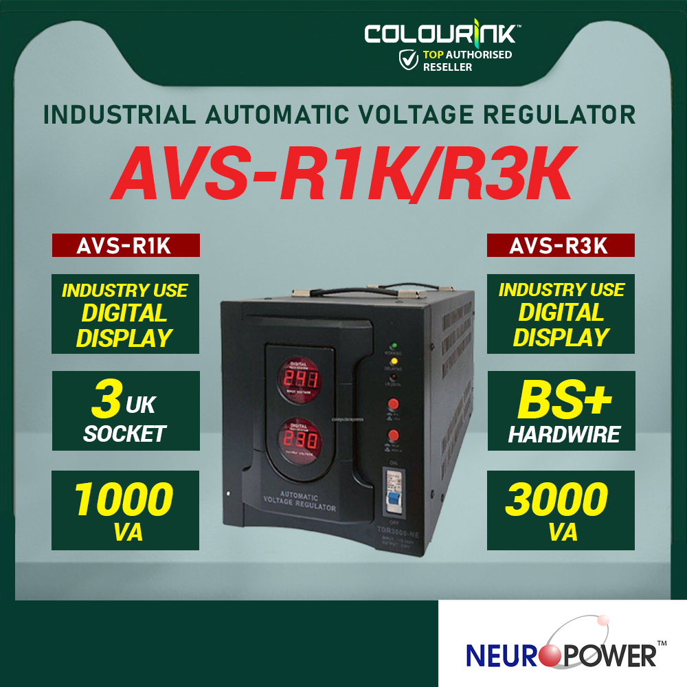 NeuroPower 1KVA 3KVA Industrial Auto Voltage Stablizer AVR Auto Voltage Regulator AVS-R1KE AVS-R3KE