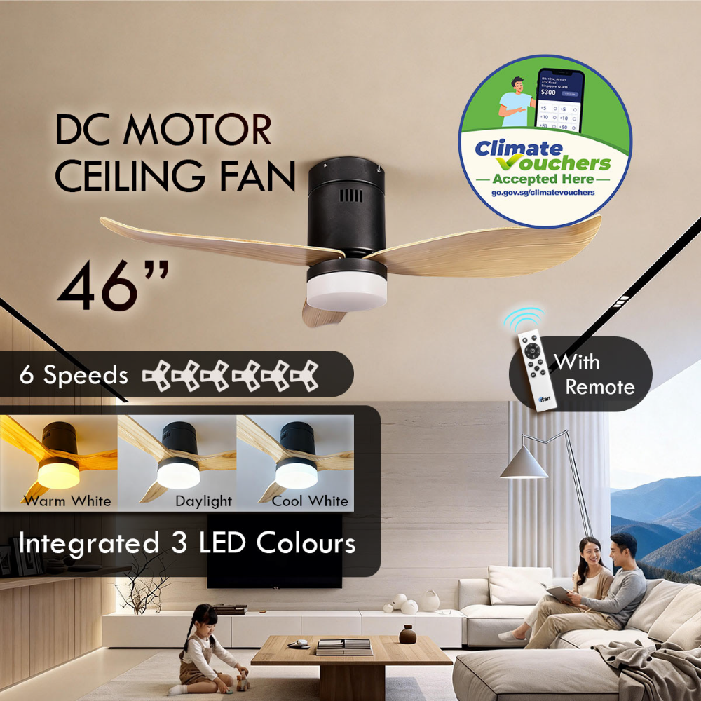iFan 46in DC Motor Ceiling Fan 6 Speed Selection (IF8346) RU