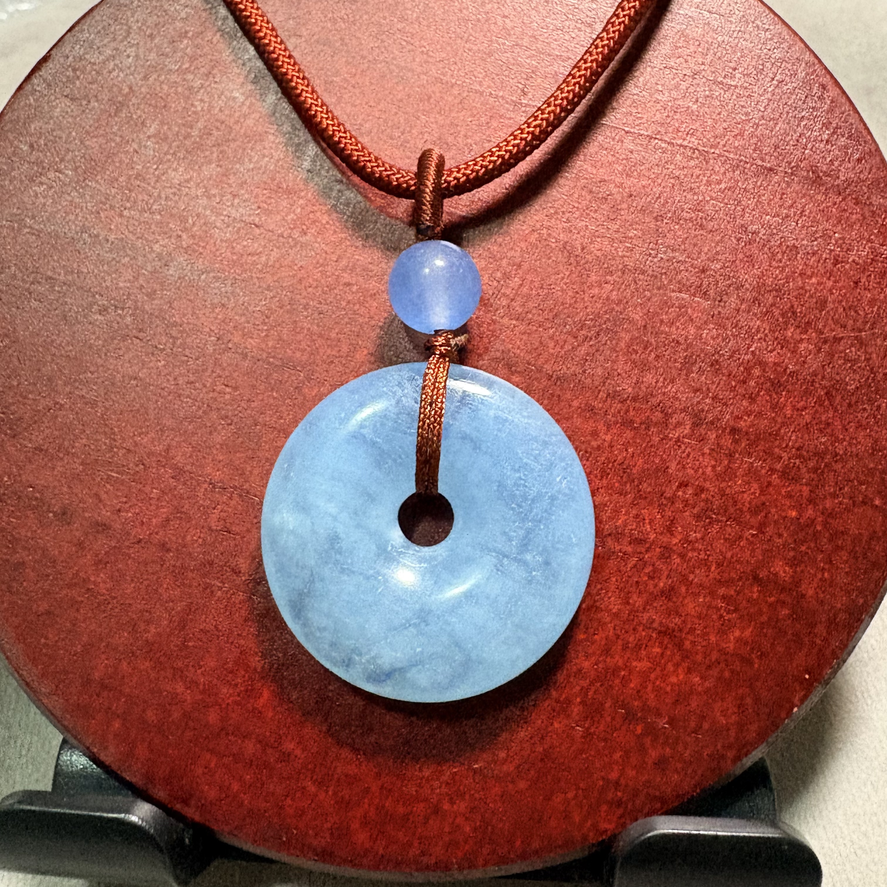 海藍寶平安扣 No.19-132規格：直徑：28.4cm 重：10g