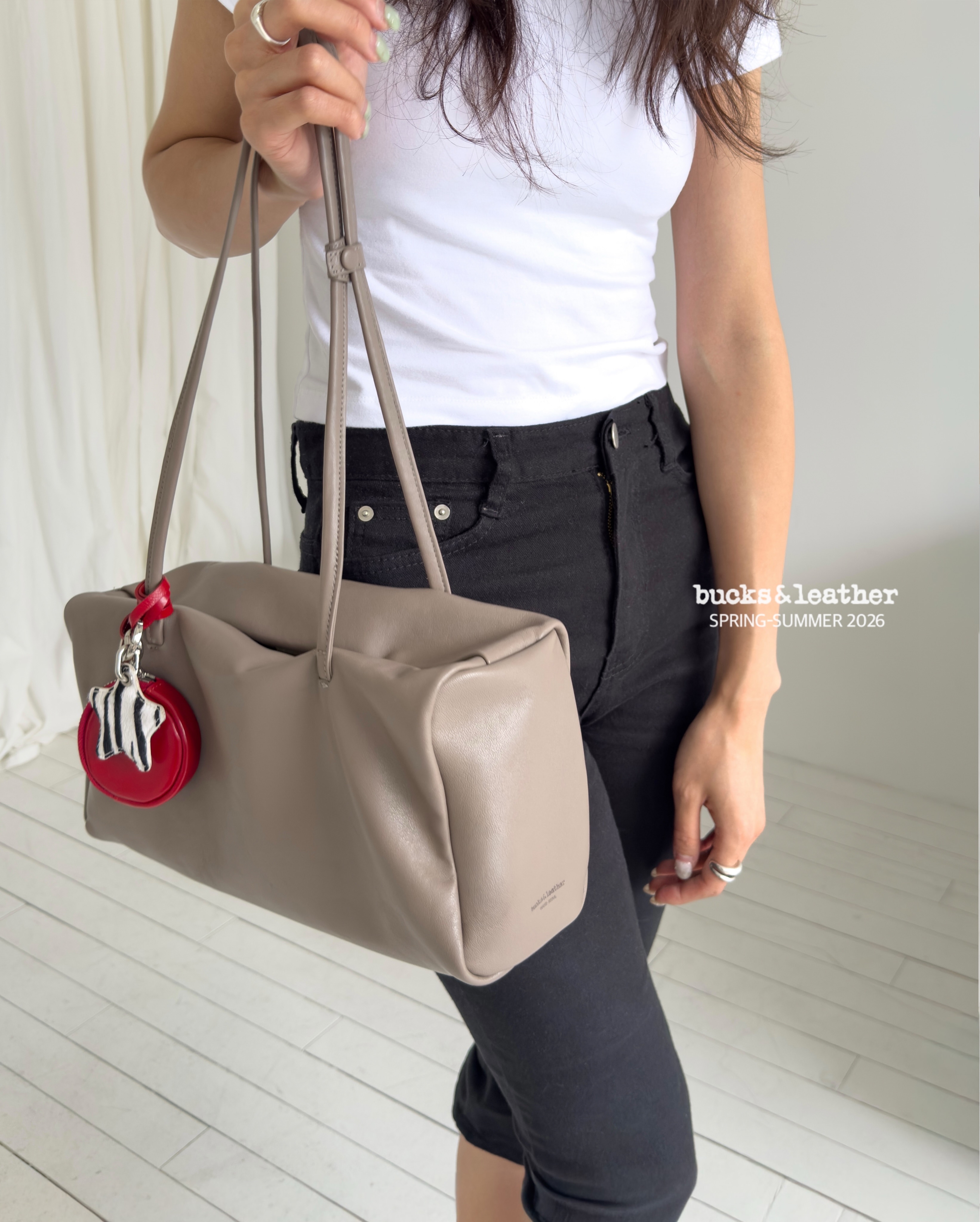 【26SS 】預訂_Brick Shoulder Bag By Bucks & leather