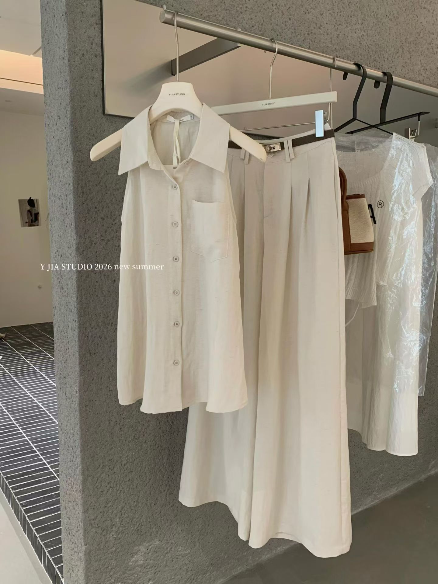 1803 Linen vibe top pants set | 亚麻老钱风套装