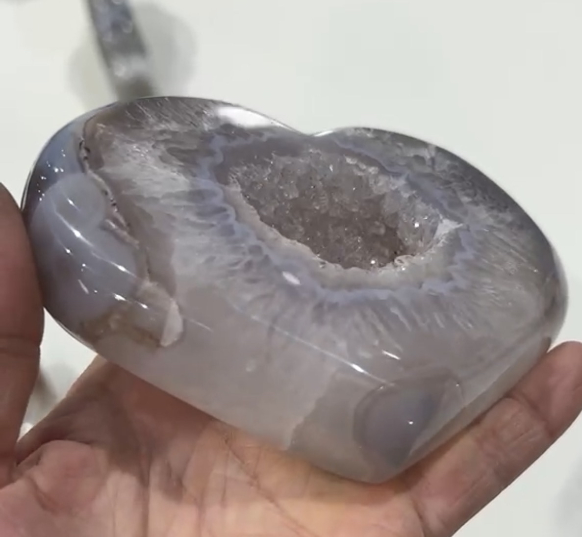 巴西閃閃心形瑪瑙