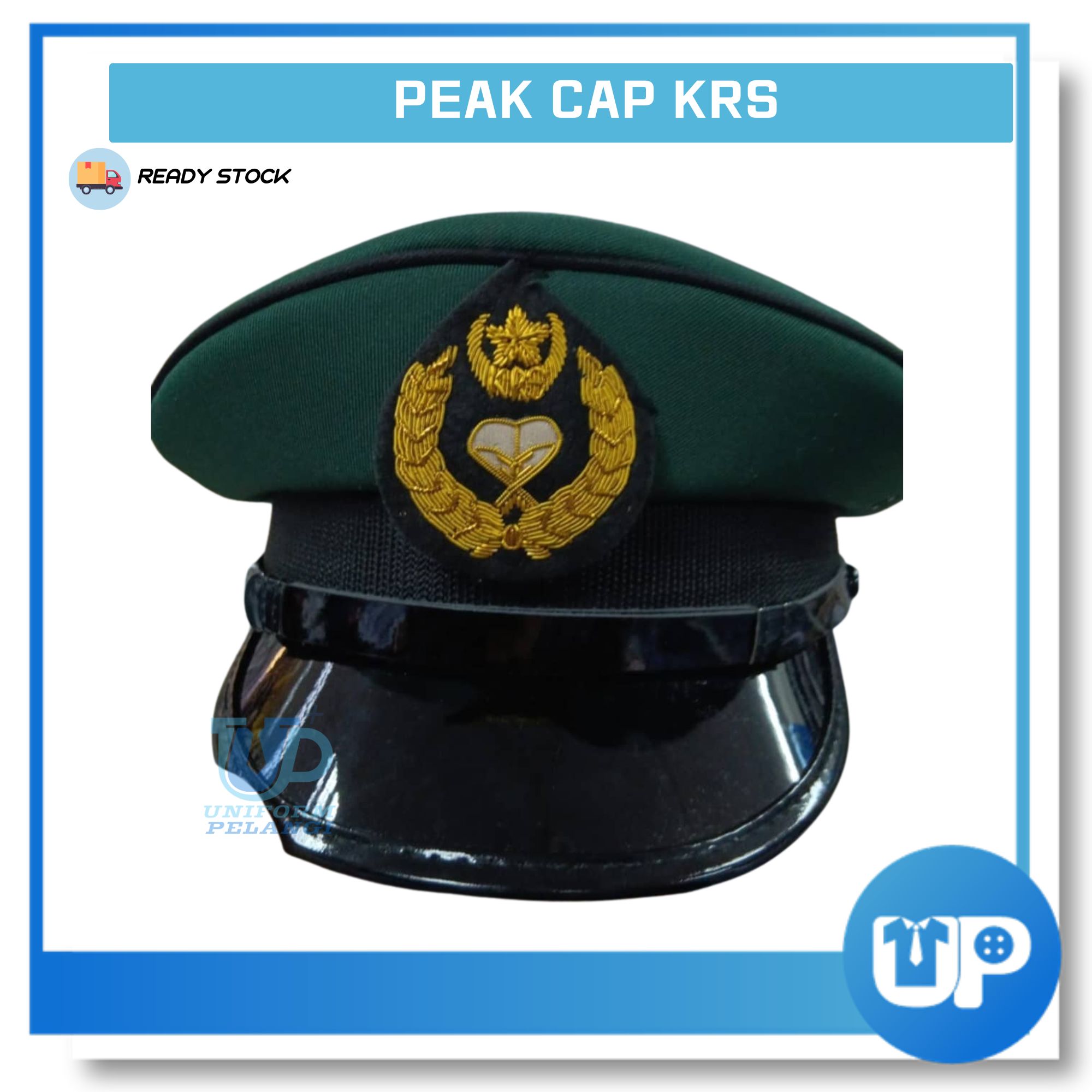 Topi Pegawai Kadet Remaja Sekolah (KRS/TKRS) peak cap officer with wire cap badge