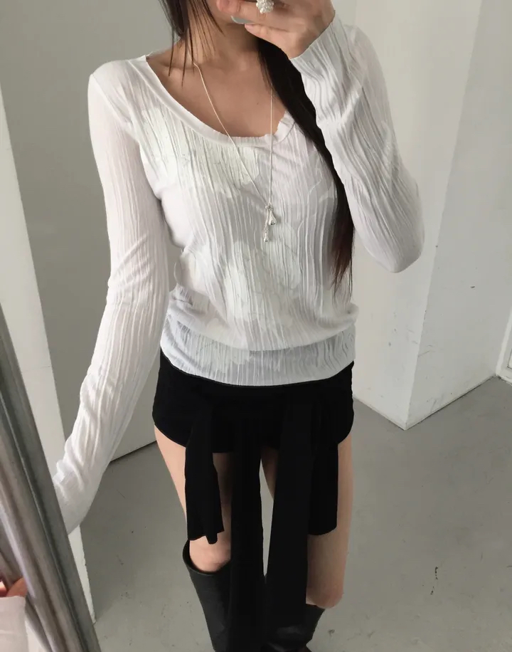 Layered Wrap-Front Micro Shorts