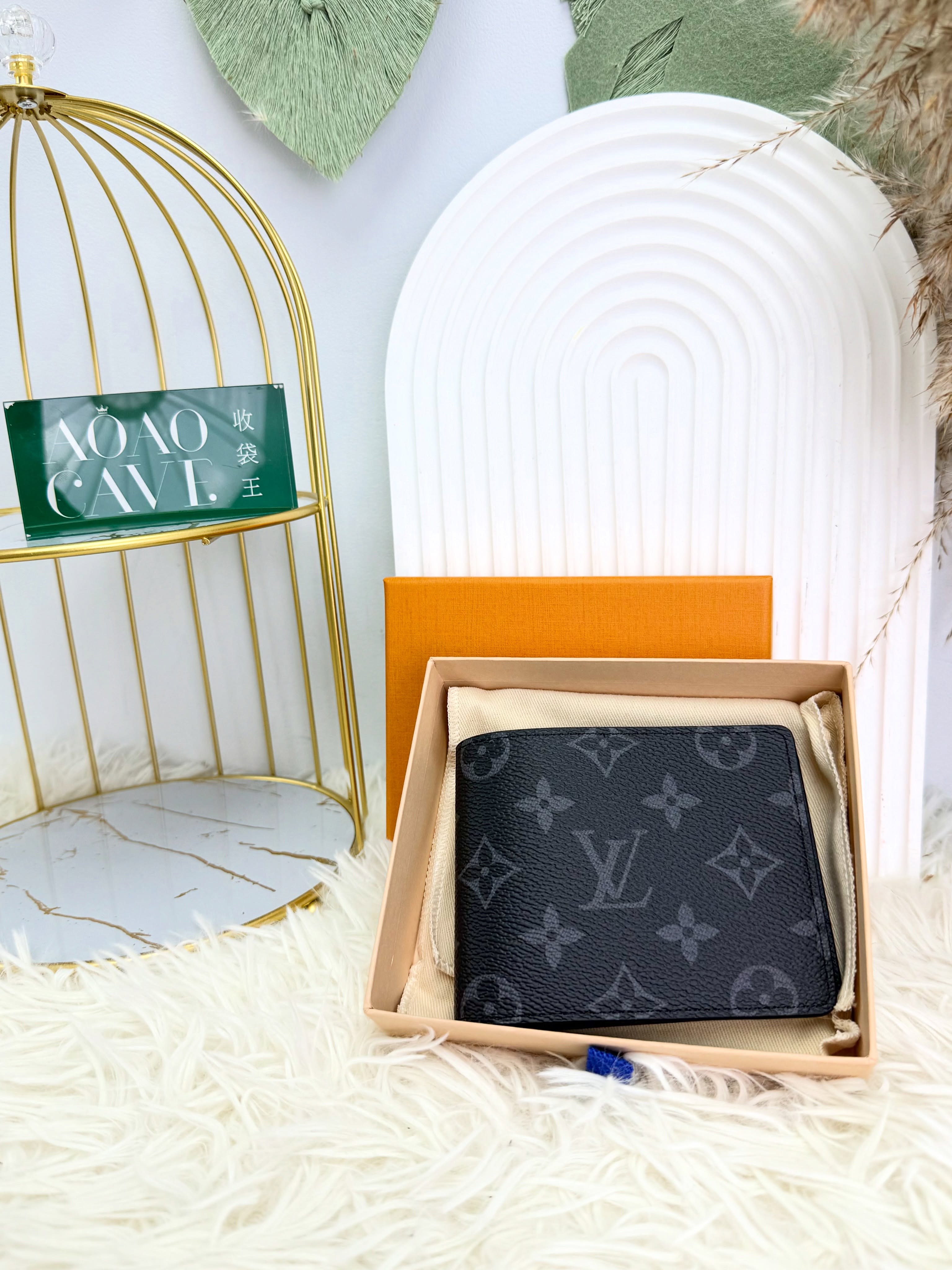 Lv💥全新✨ wallet 黑色老花 晶片款 有塵袋 有盒🖤