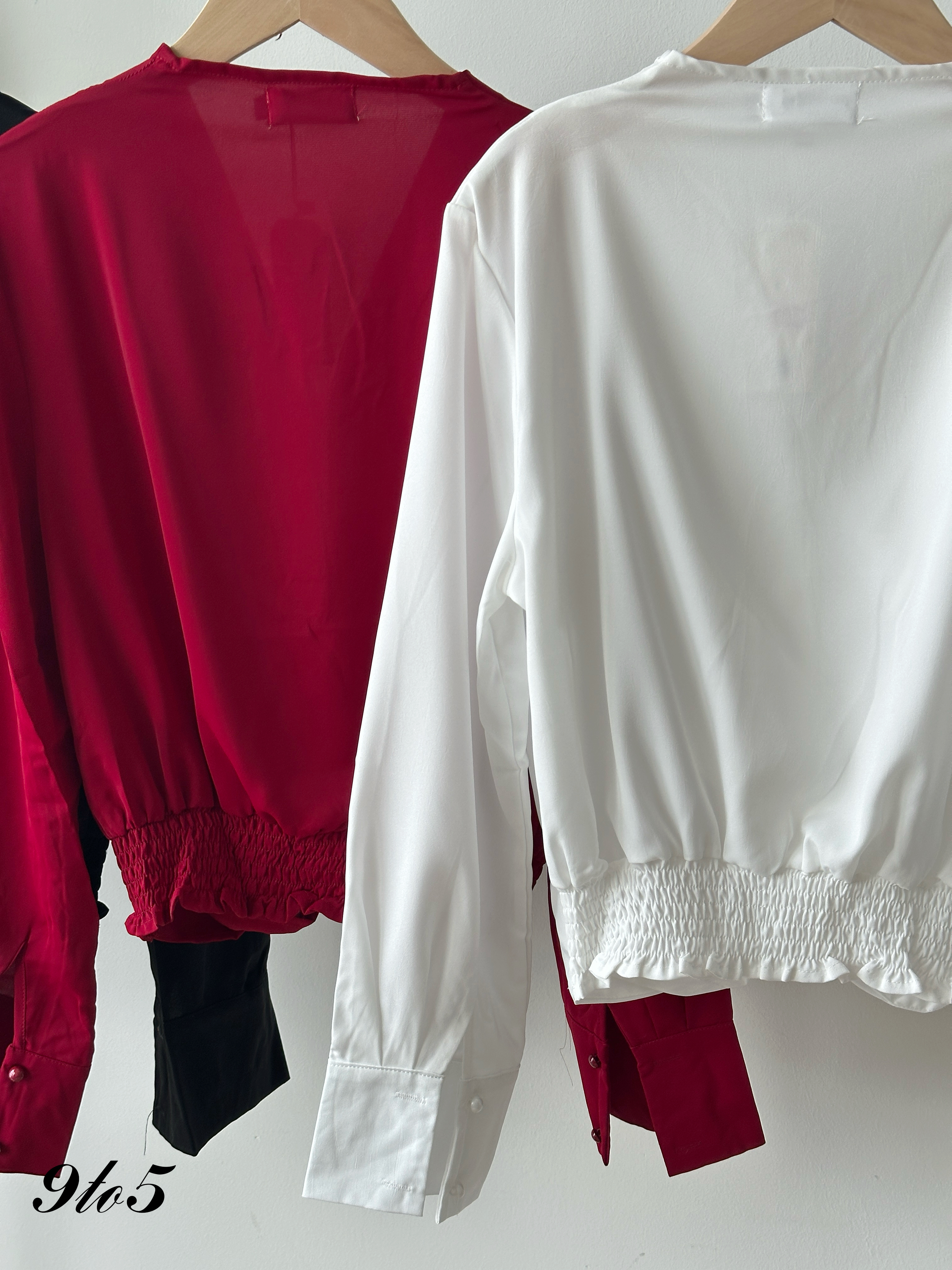 T4190 Long Sleeve V Neck Shirt - 3 Colors 