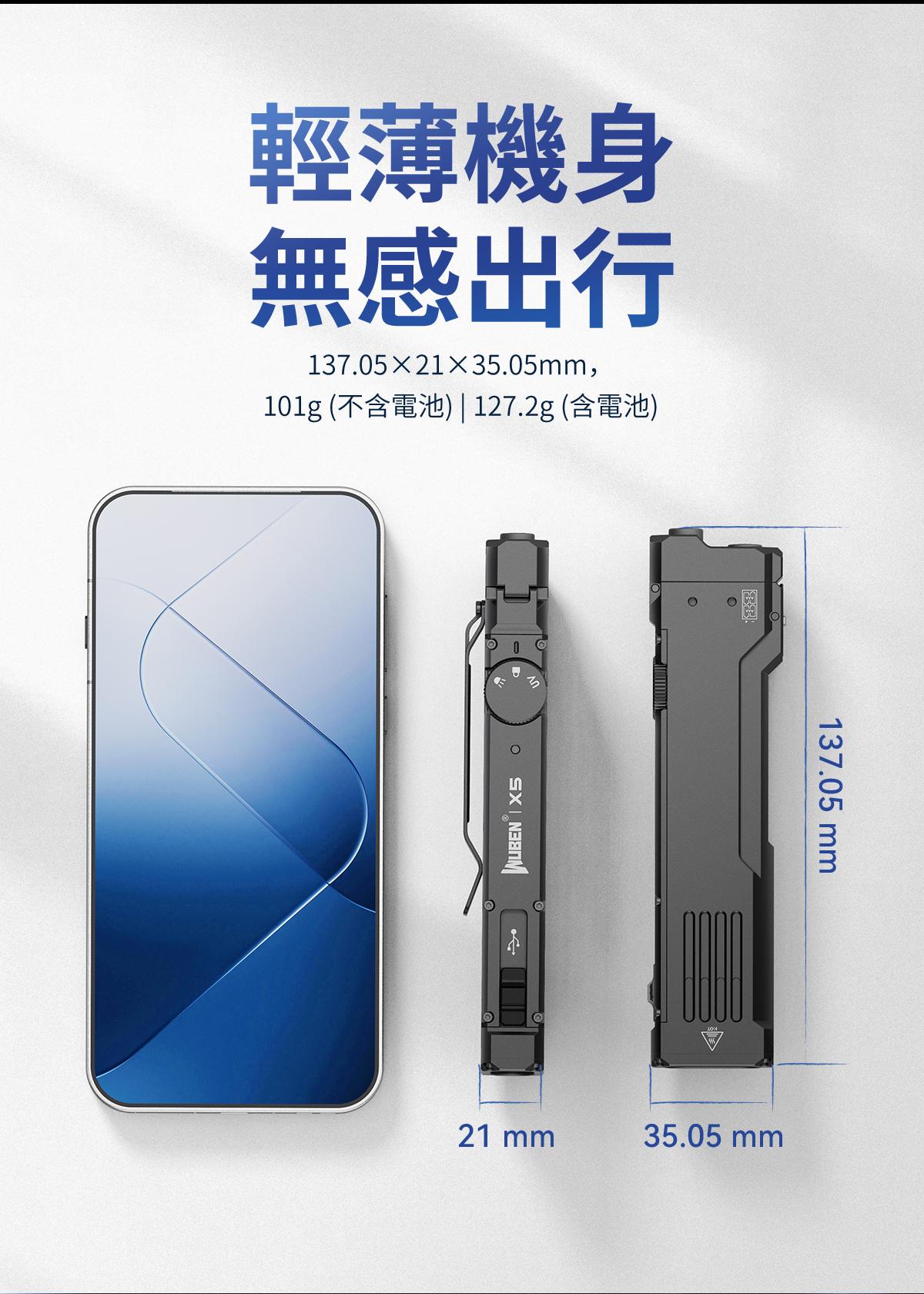 Wuben X5 三合一EDC手電筒