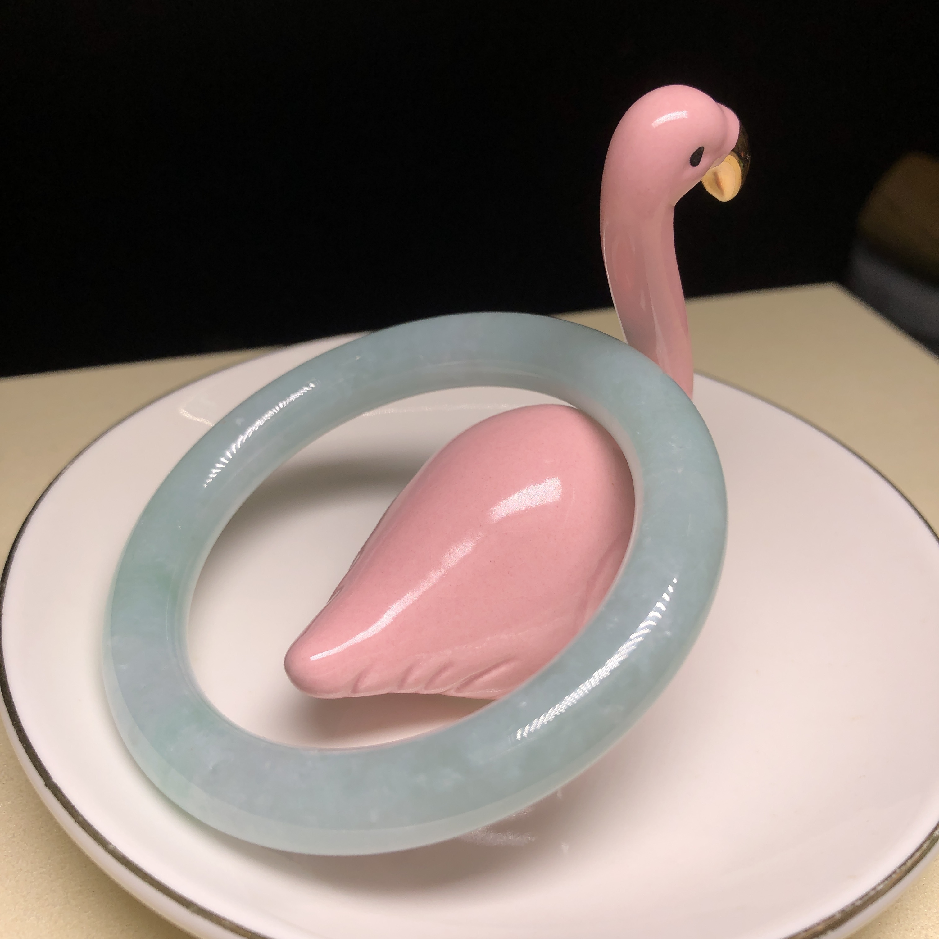 木那湖水綠圓鐲54.mm C06174