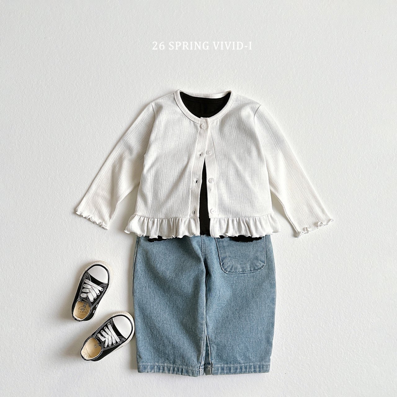 🌸預訂 韓國直送🌸🇰🇷VIVIDI兩色鏤空開襟外套上衣套裝