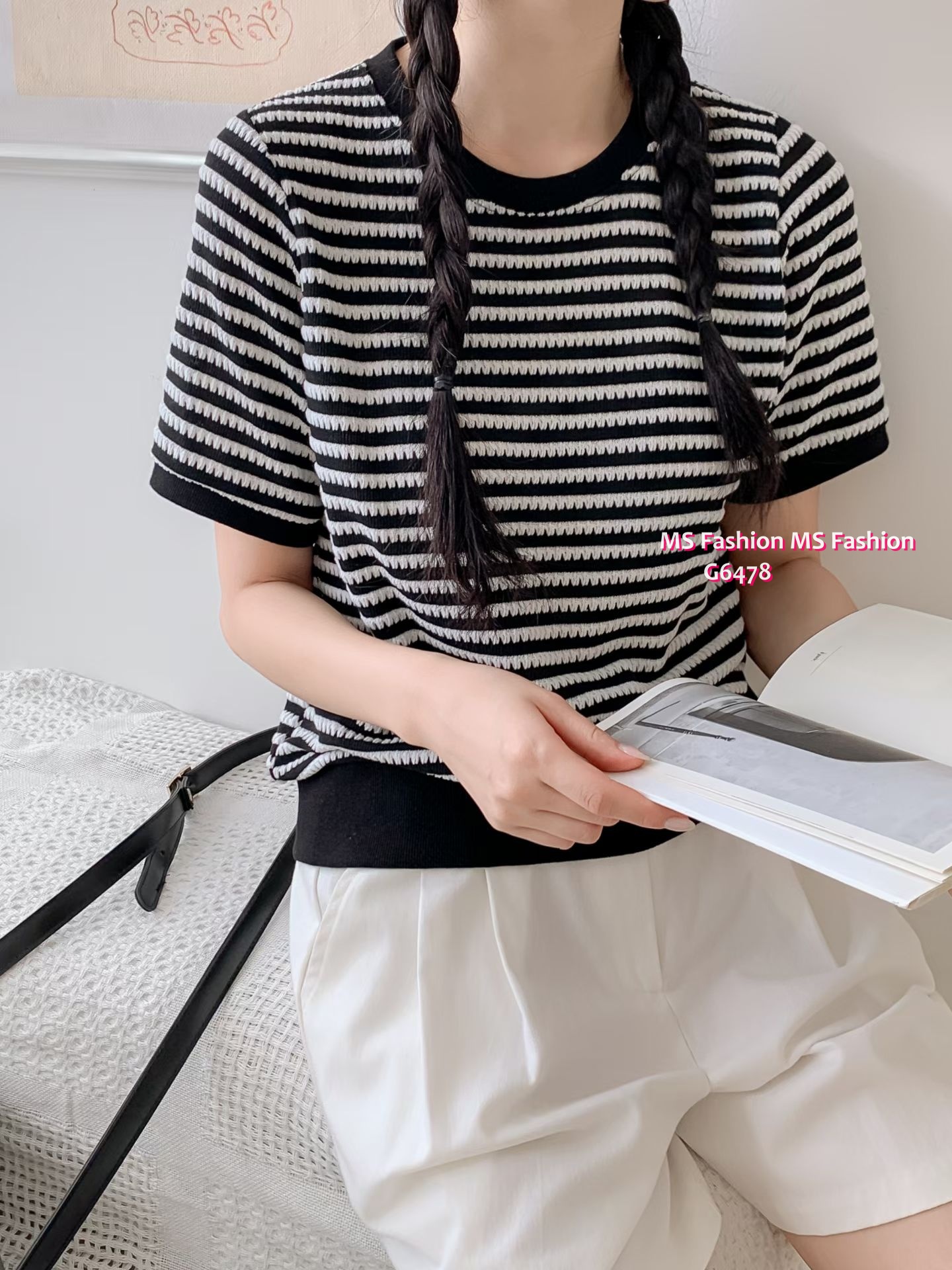 G6478 靚色橫間top