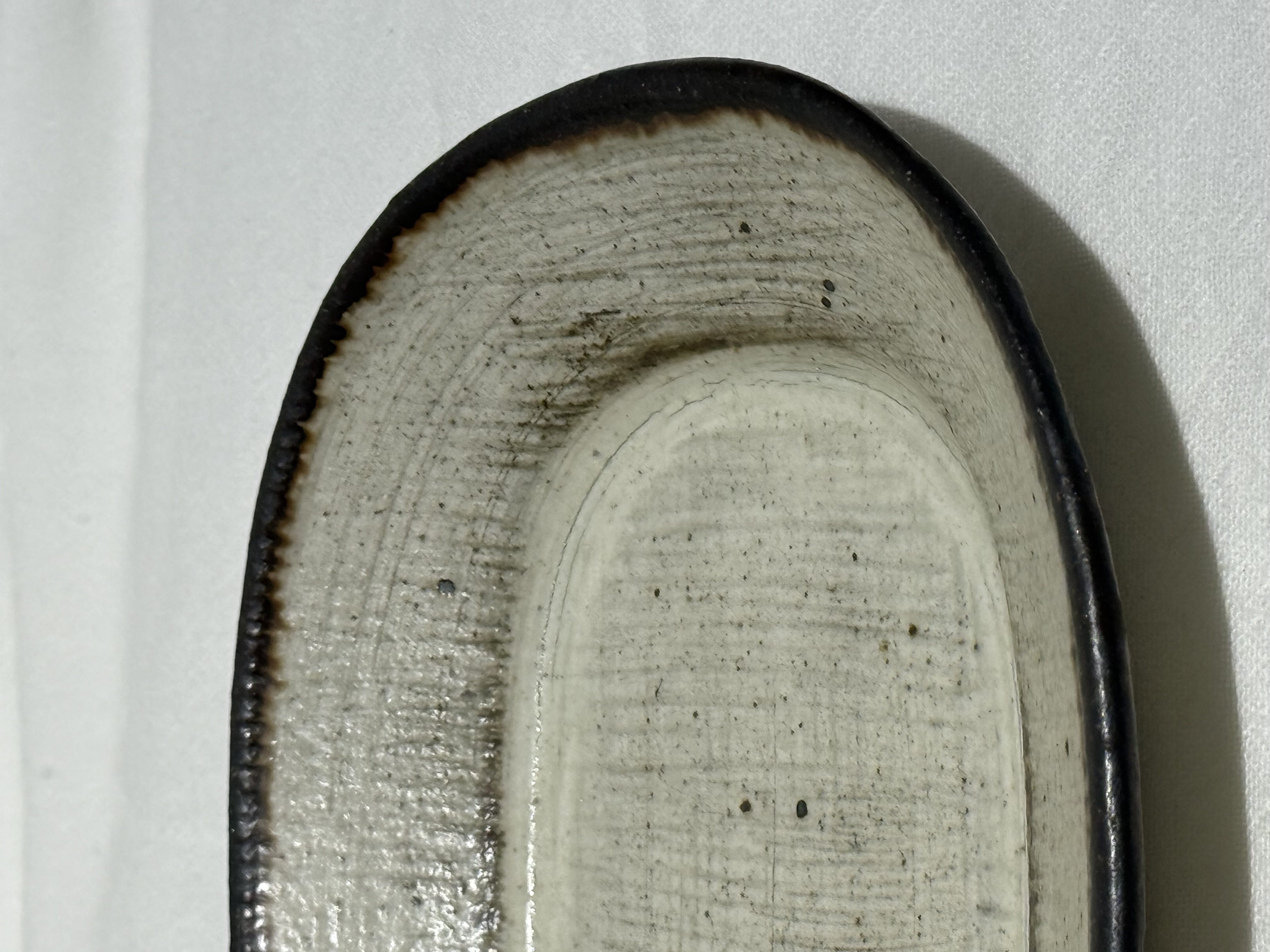 馬目隆広 小盤 素白 黑邊