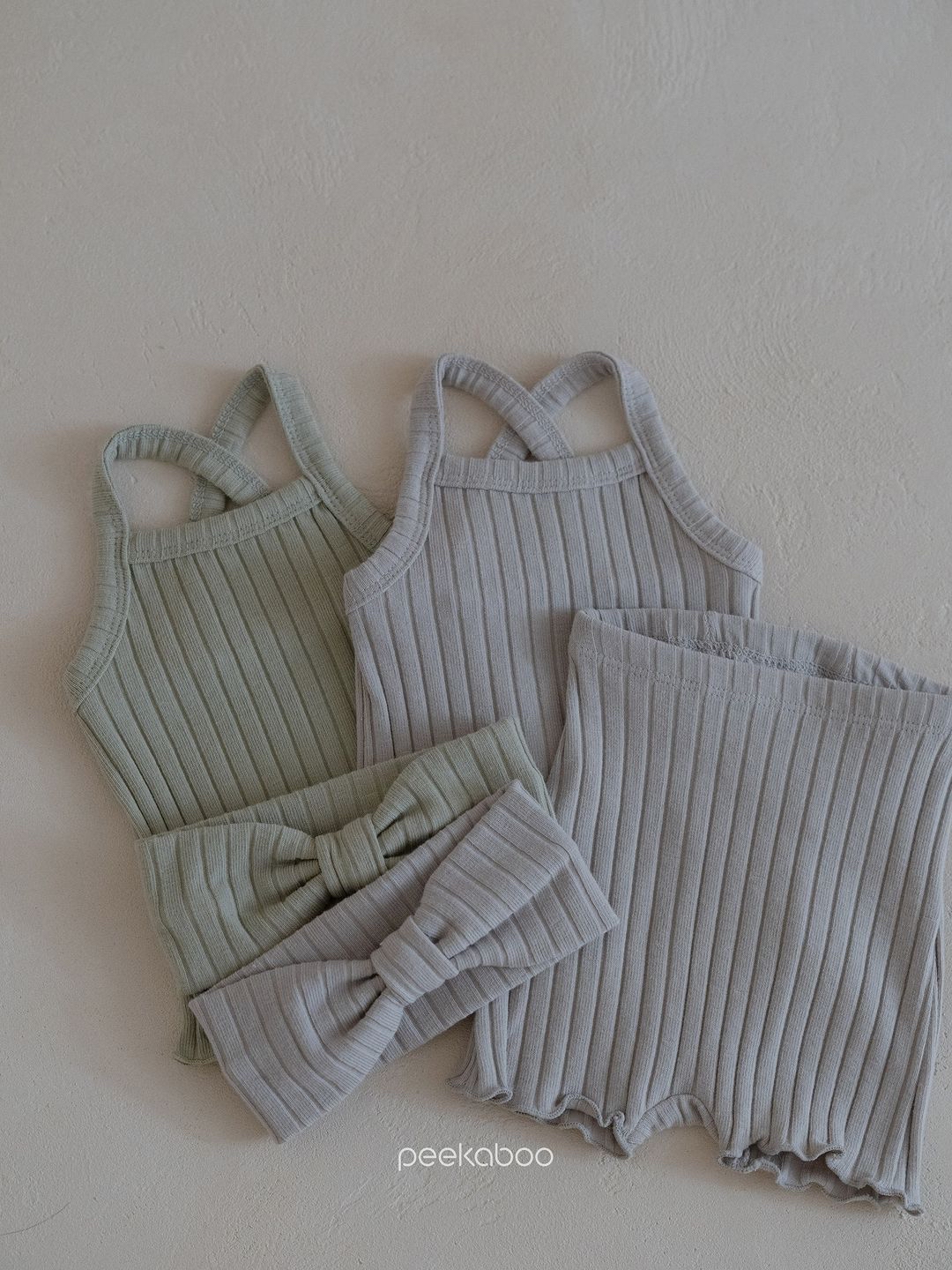 Peekaboo | Homewear set (Mint /Light beige M85-95)