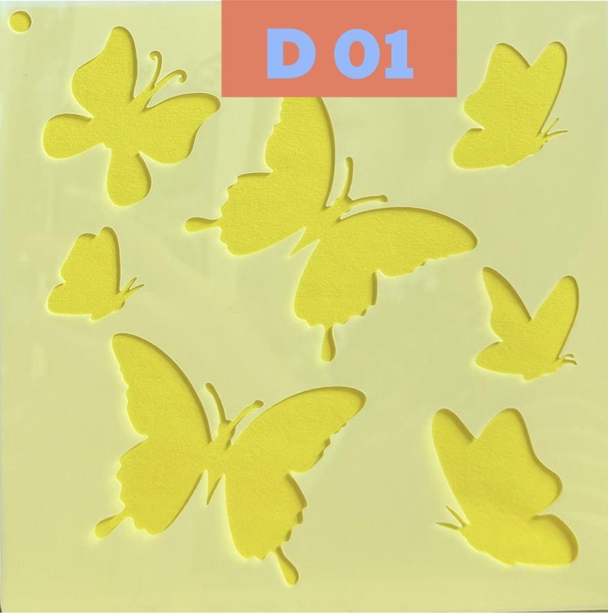 膠圖板-蝴蝶/雀烏(D）