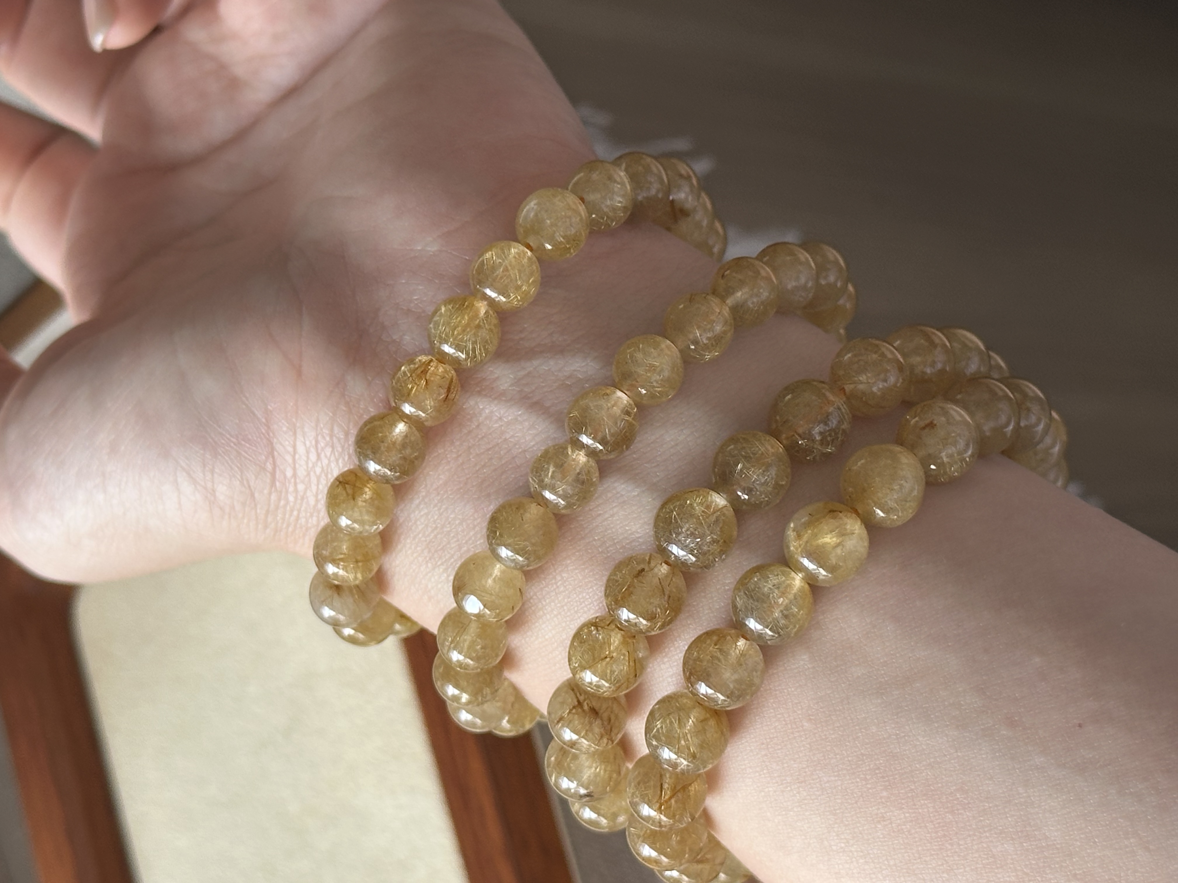 高货维纳斯烟花 满发丝金发晶 ｜Gold rutile 