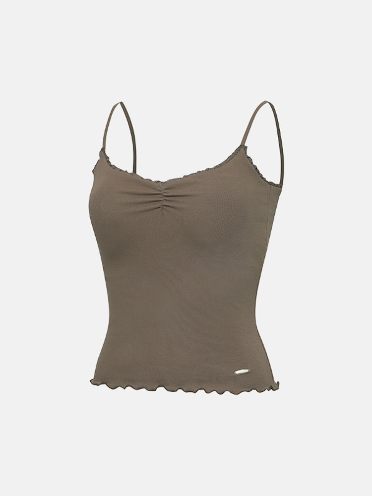 預購_Frilled Shirred Bra Top by Grandeline