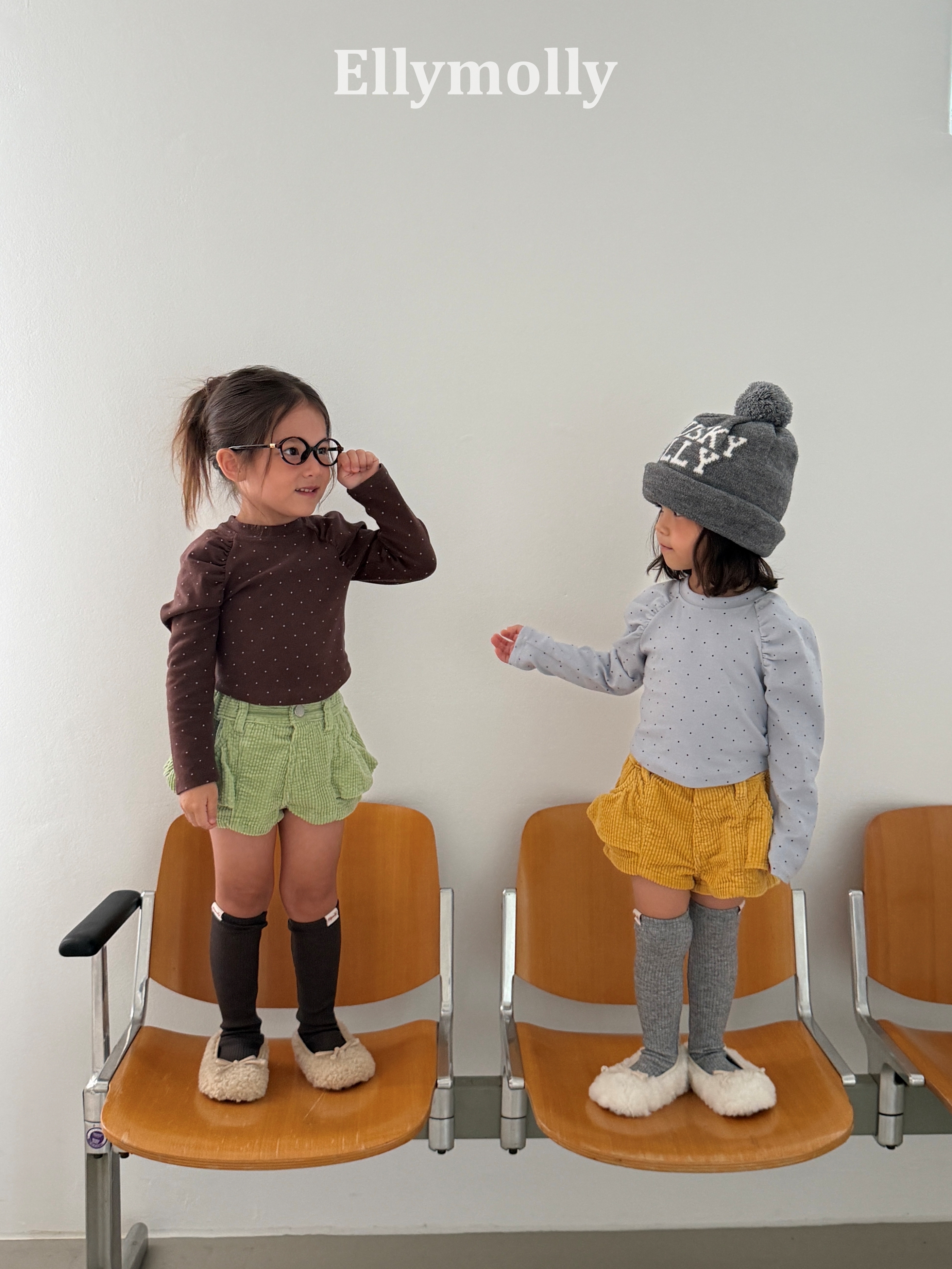 Ellymolly | Giselle Dot Shirring T-shirt