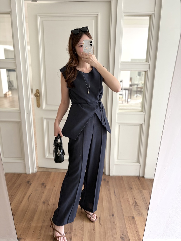 The Fine Linen Summer Set (Navy)