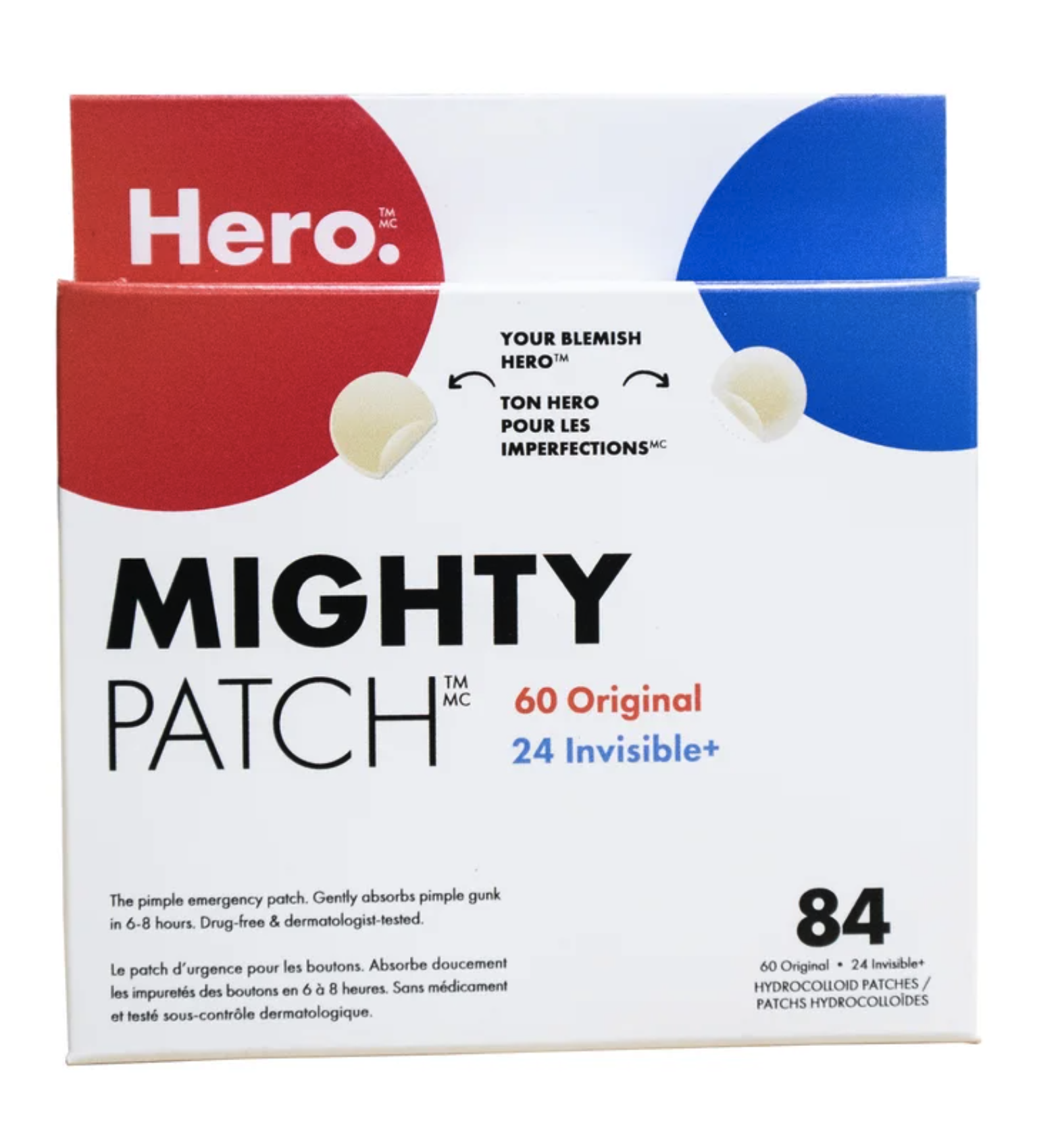 Hero Mighty 皇牌暗瘡貼套裝｜日夜抗痘 84片裝