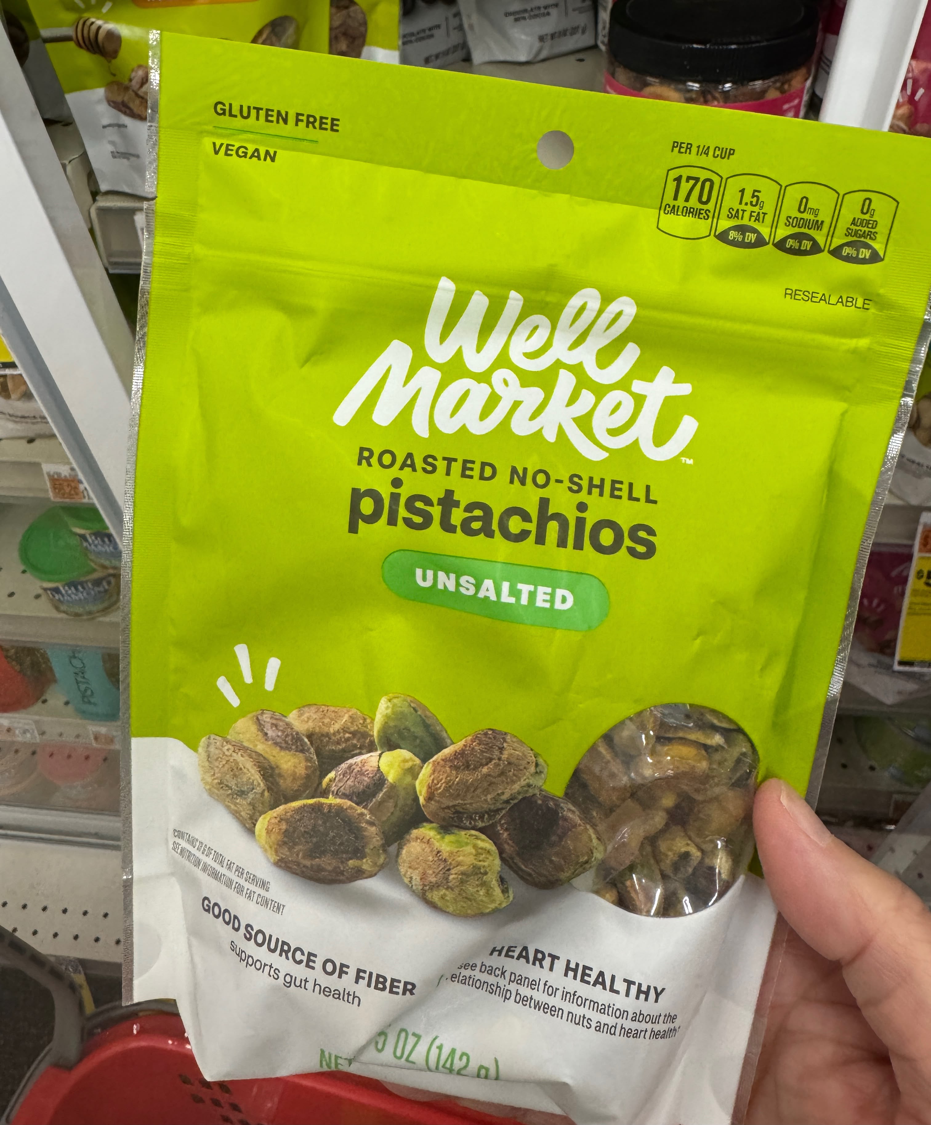 🇺🇸Well Market Roasted No-Shell Pistachios – Unsalted 無鹽烘焙去殼開心果 142g