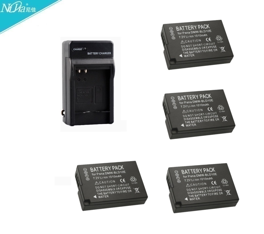 Nijia DMW-BLD10, DMW-BLD10E, DMW-BLD10PP Lithium-Ion Battery Pack With AC Travel Charger For Panasonic Cameras 代用鋰電池 