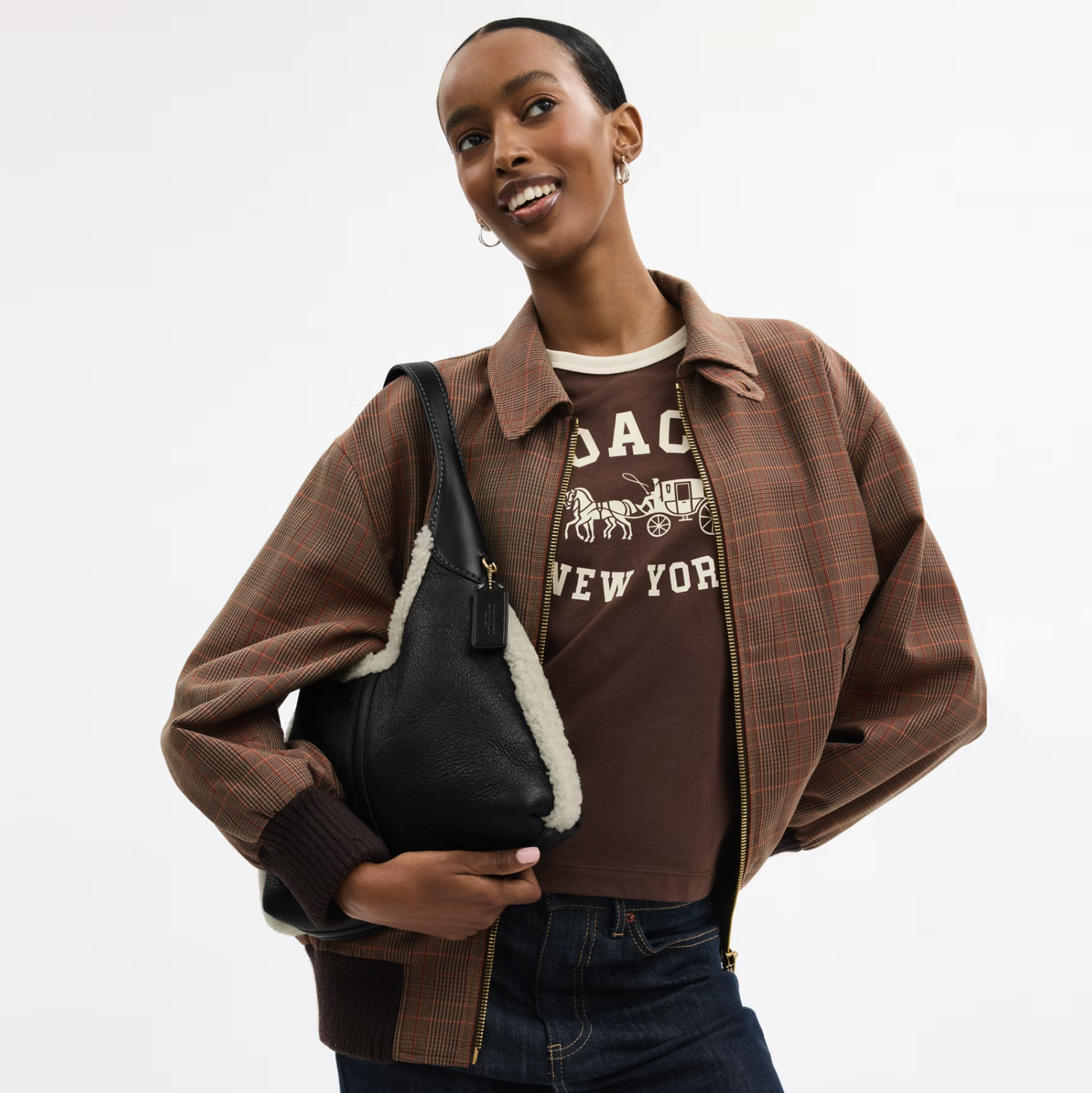 Coach BROOKLYN SHOULDER BAG 28 IN SHEARLING