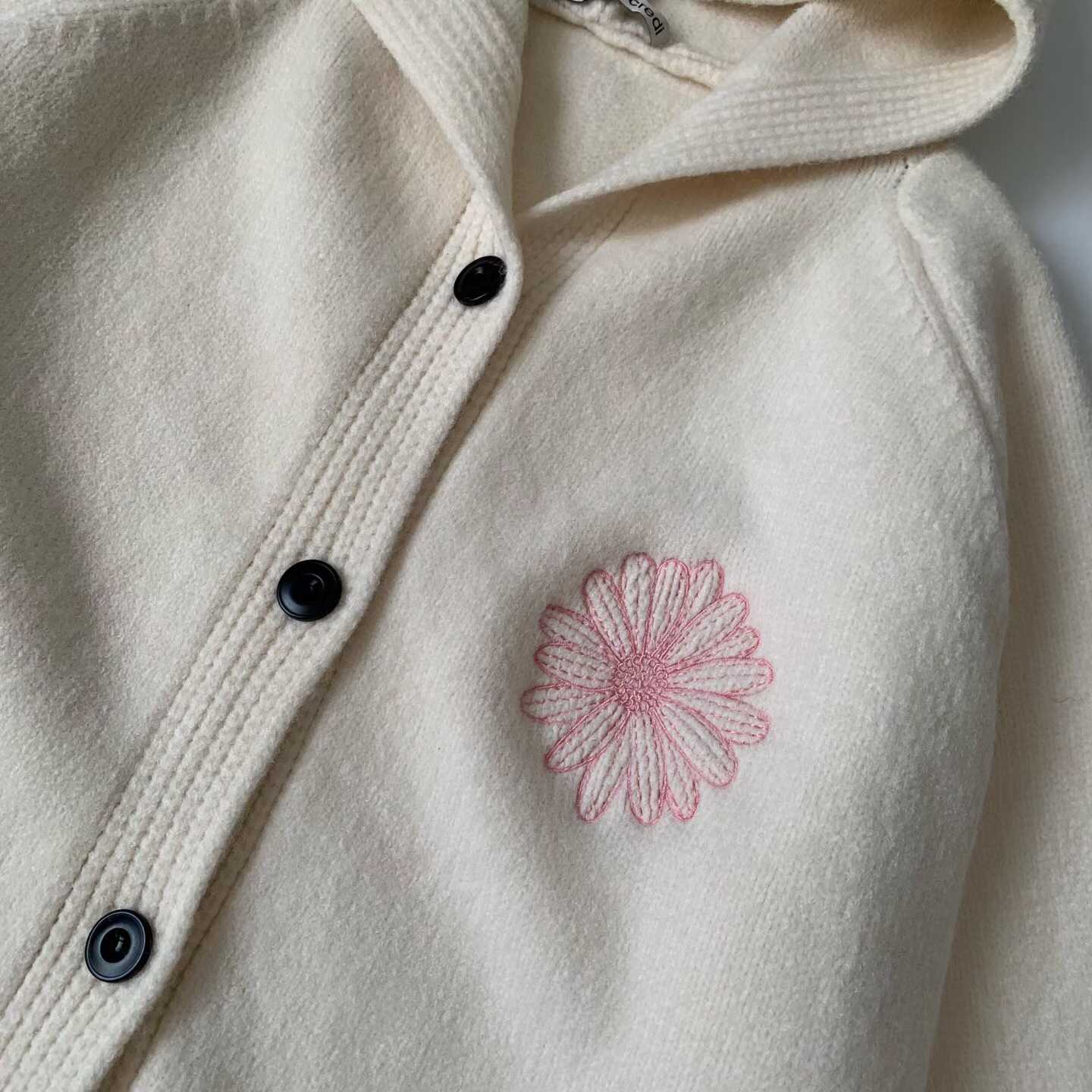 預訂 Mardi刺繡毛衣連帽開襟外套 [貨號26A1601]