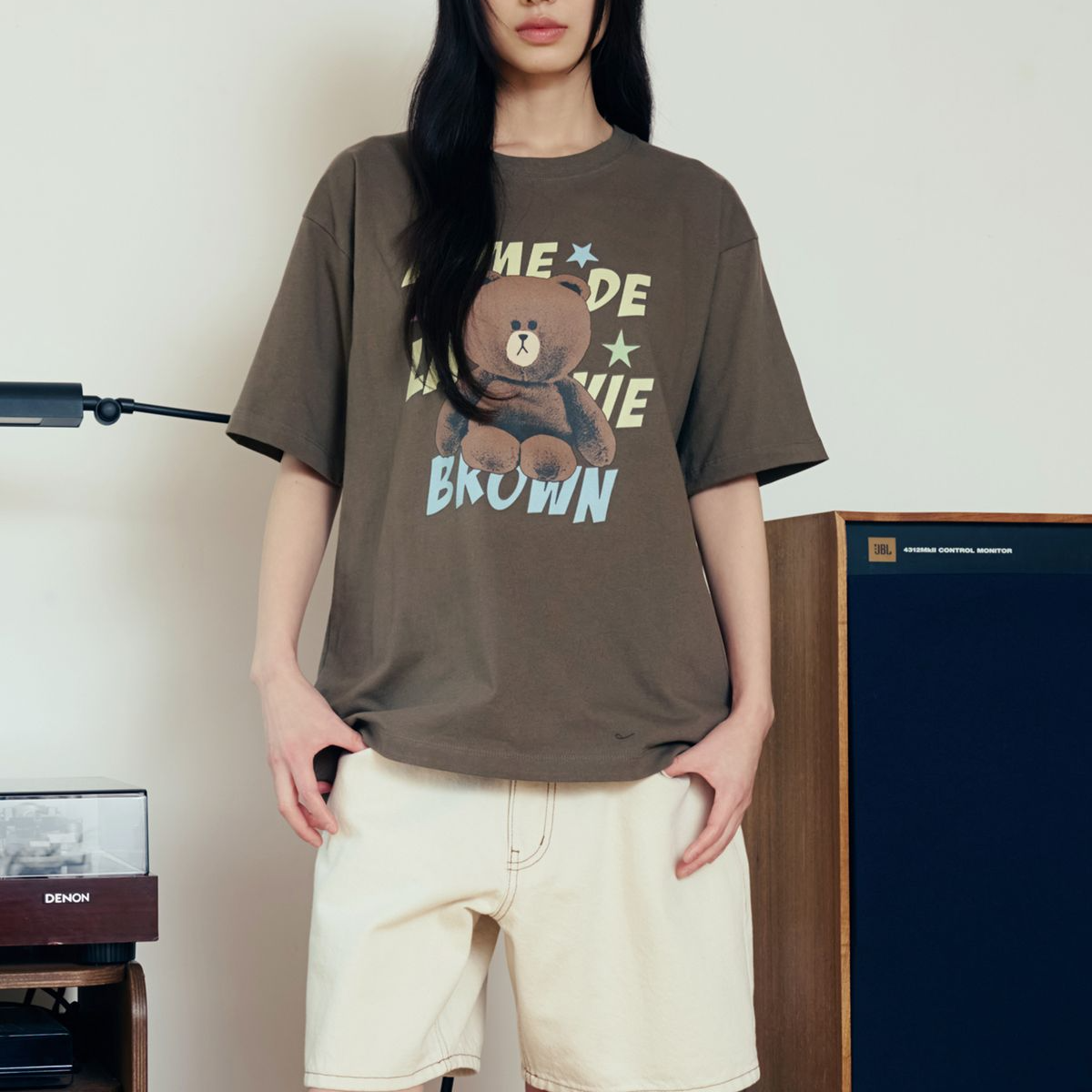 [ADLV x LINE FRIENDS] LINE FRIENDS BROWN STAR SHORT SLEEVE T-SHIRT (3款)