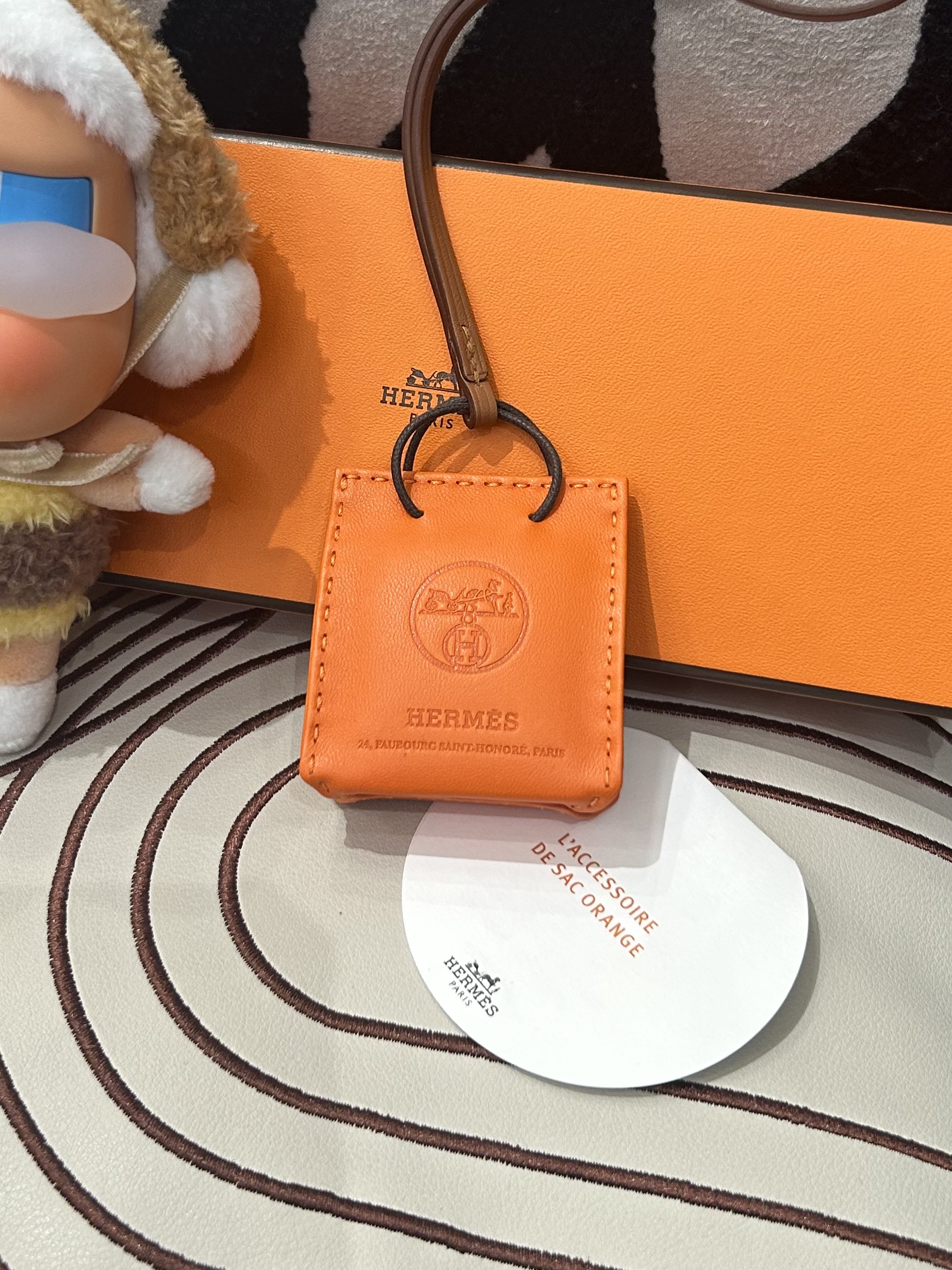 未使用品 Hermes shopping bag charm 100%Authentic,UNUSED未使用品 ✅box 