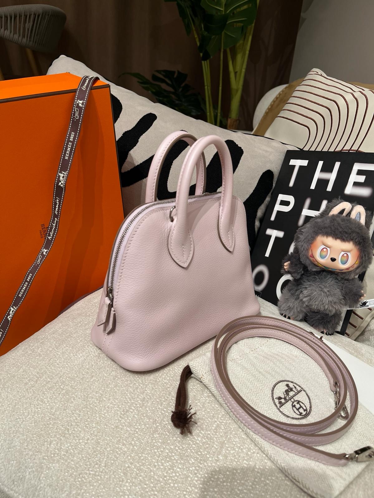 Hermes Mini Bolide Stamp B 夢幻紫 100%Authentic,99%New ✅Dust bag✅Box 