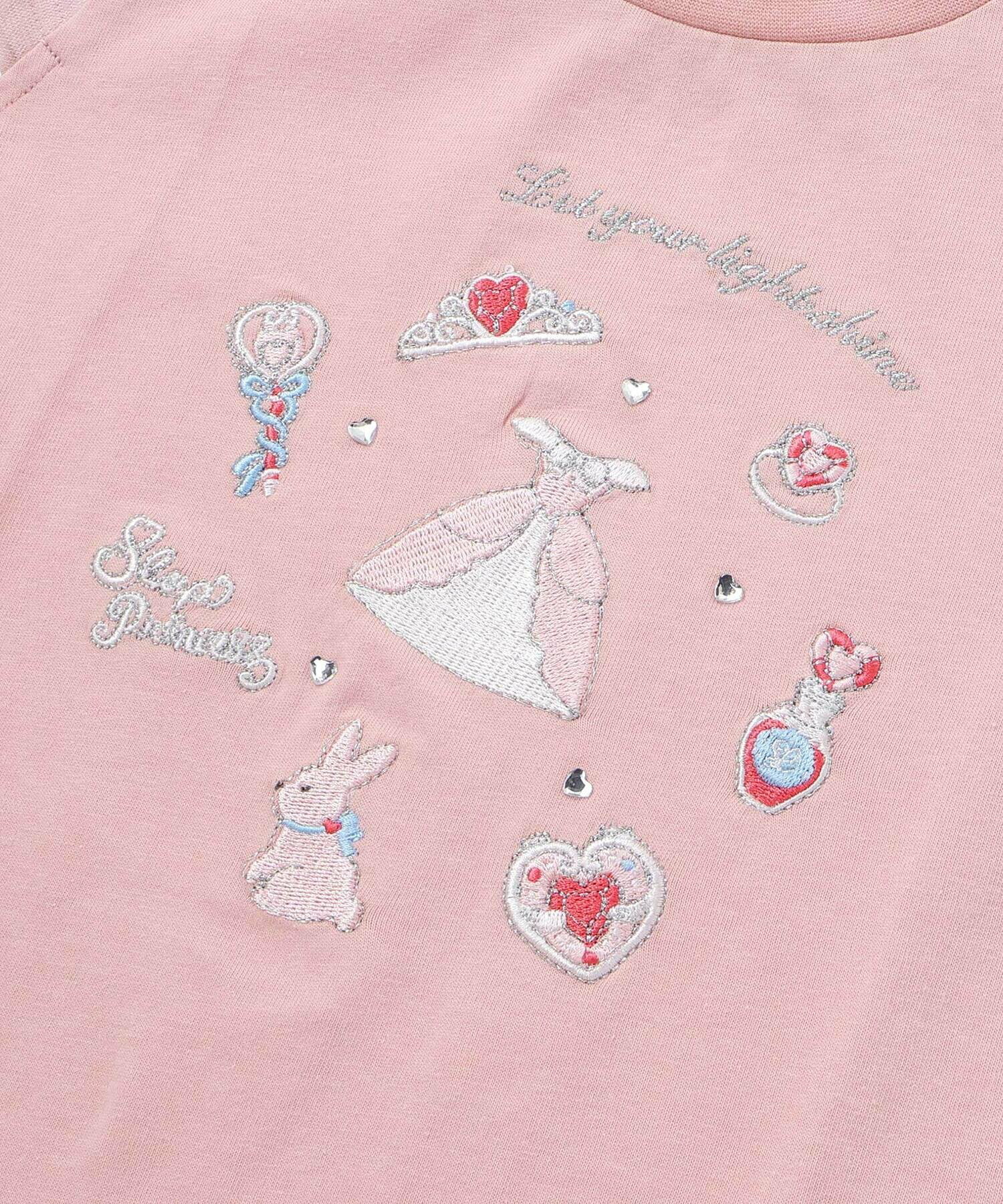 🆕【⭐訂購⭐】  日本直送🌀薄紗袖 公主主題圖案刺繡 短袖Tee［3款選］🌀[ELDA-0035][260426]