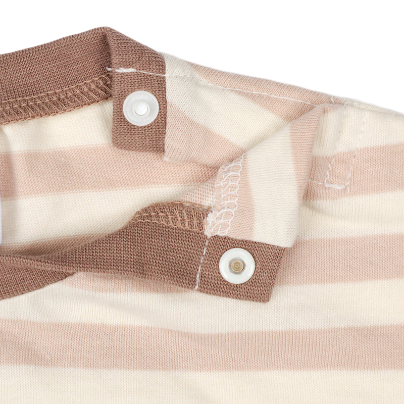 🇯🇵預訂 日本直送🇯🇵Winnie the pooh小熊維尼貼花條紋短袖包屁衣