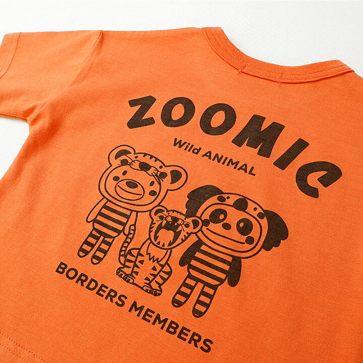 🇯🇵預訂 日本直送🇯🇵Zoomic兩色動物貼花前後印花格紋層疊短袖T恤