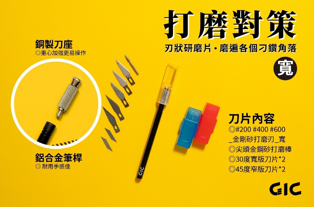 GIC GP系列 打磨對策 精密研磨筆刀