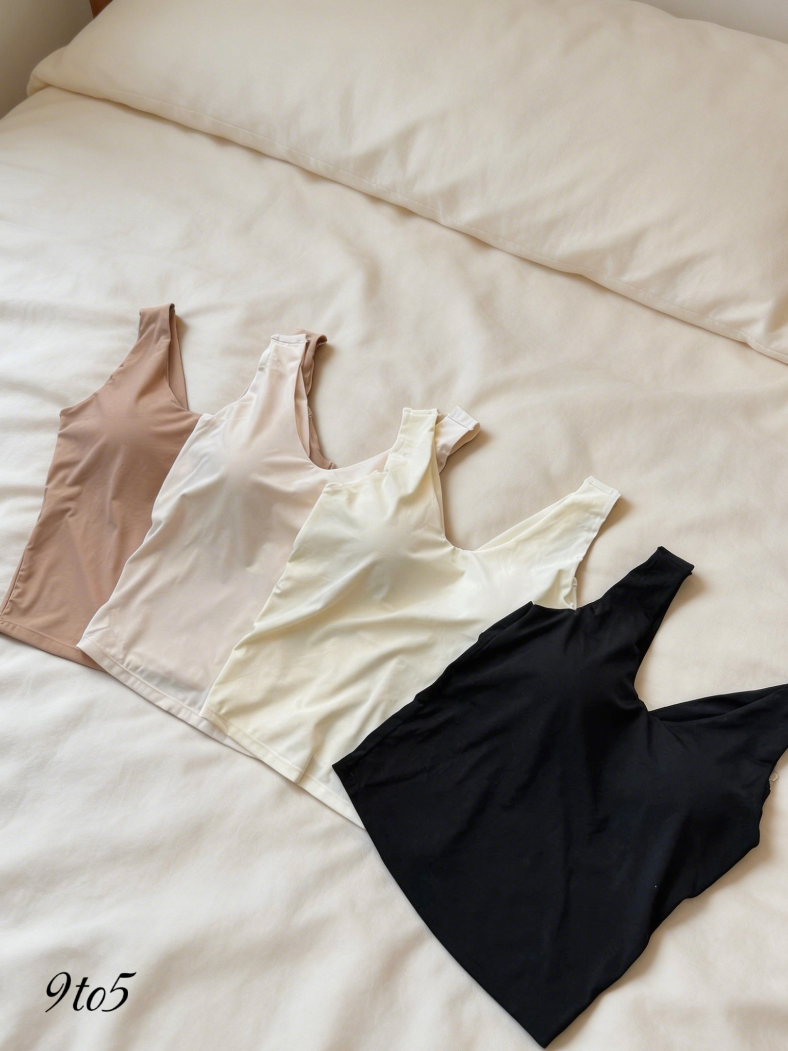 T4041 Silk Camisole with Bra - 4 Colors 