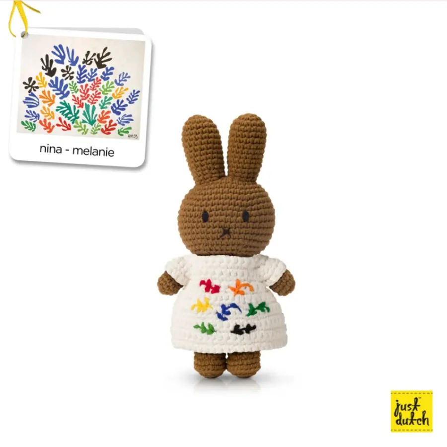 📦訂購 台灣代購 荷蘭 Just Dutch 手工編織 米菲 Miffy Melanie 馬諦斯的小麥束洋裝 公仔