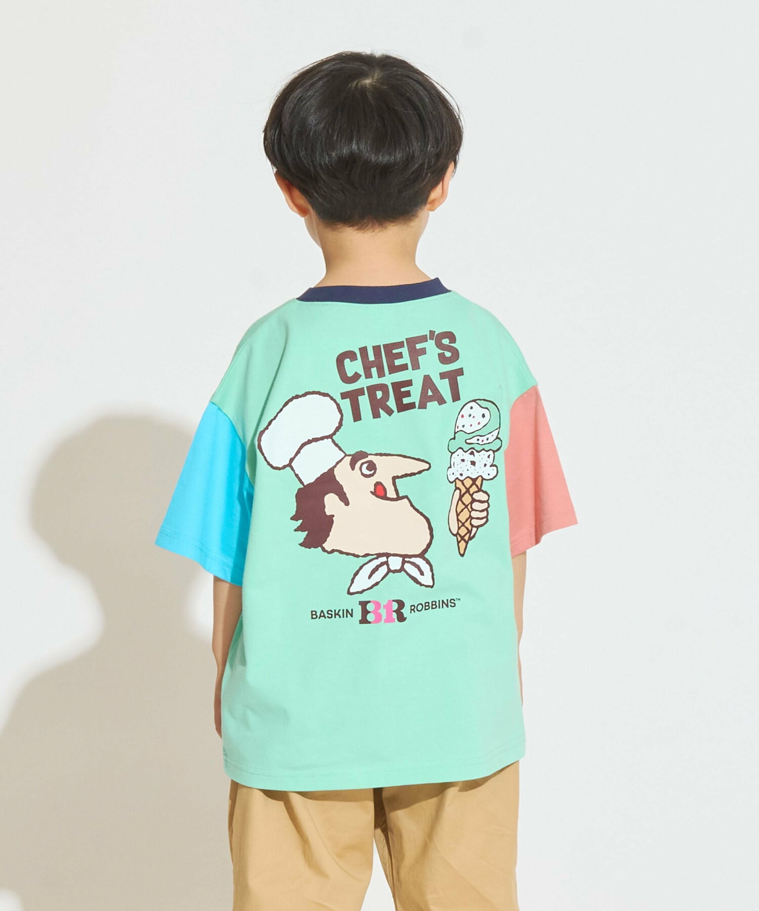🆕【⭐訂購⭐】🇯🇵日本直送 🌀Baking Baskin-Robbins系列 復古手繪風 拼色袖 短袖 tee［2款選］🌀 [ELHA-0033][260908]