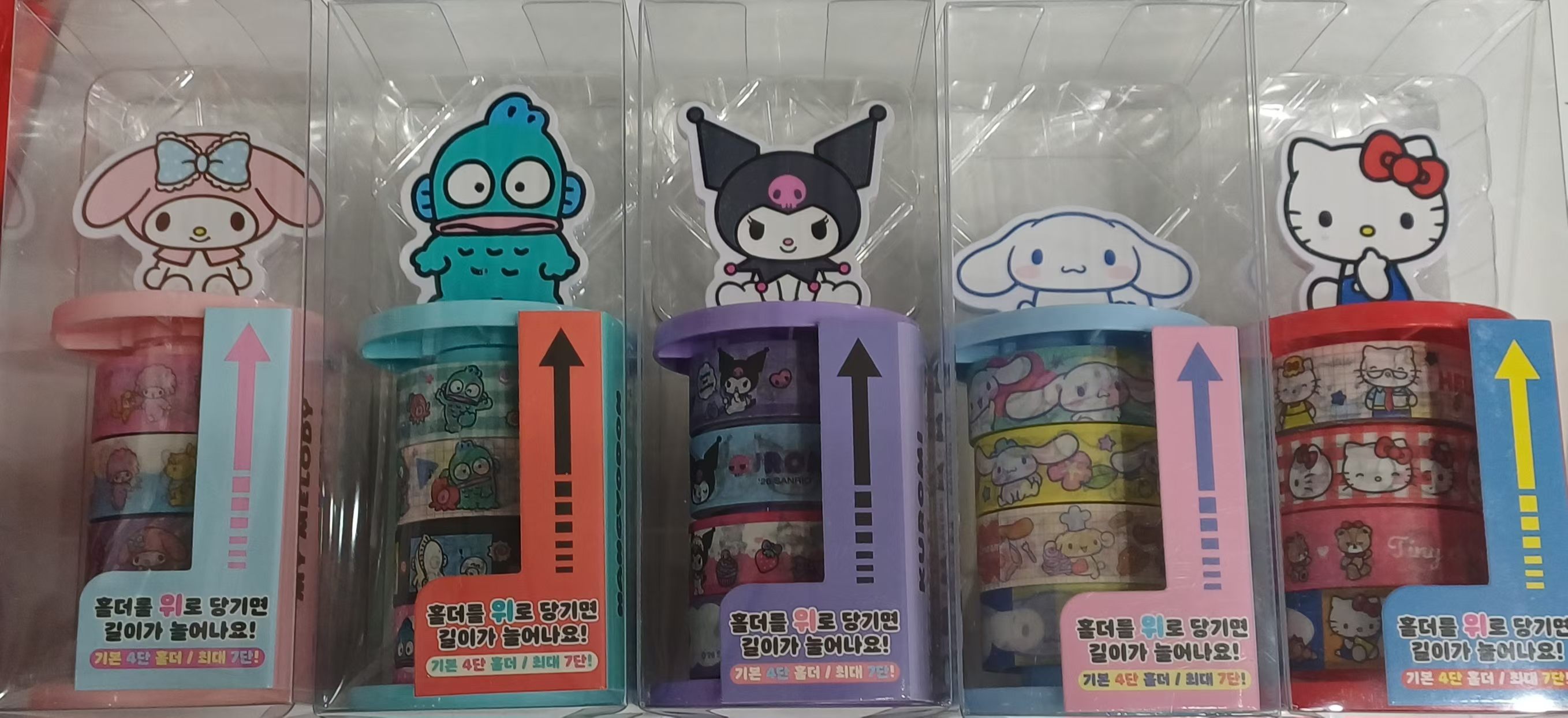 【預訂】韓國直送 Sanrio 三麗鷗角色造型紙膠帶收納收納架套組