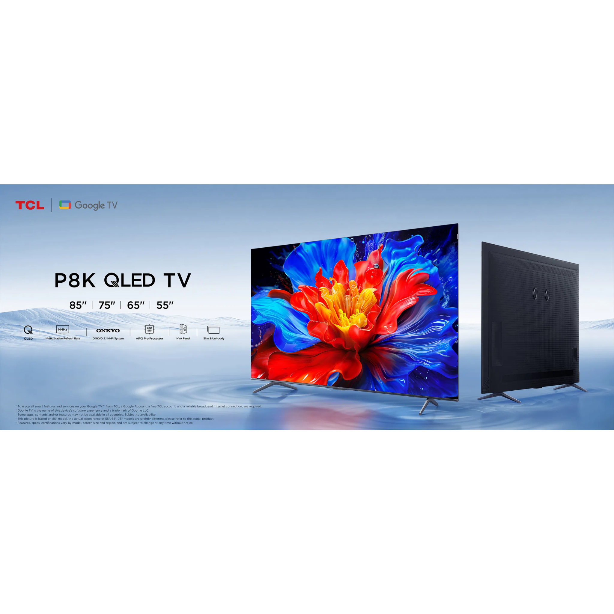 TCL 85" P8K Series QLED 4K Google TV (85P8K)